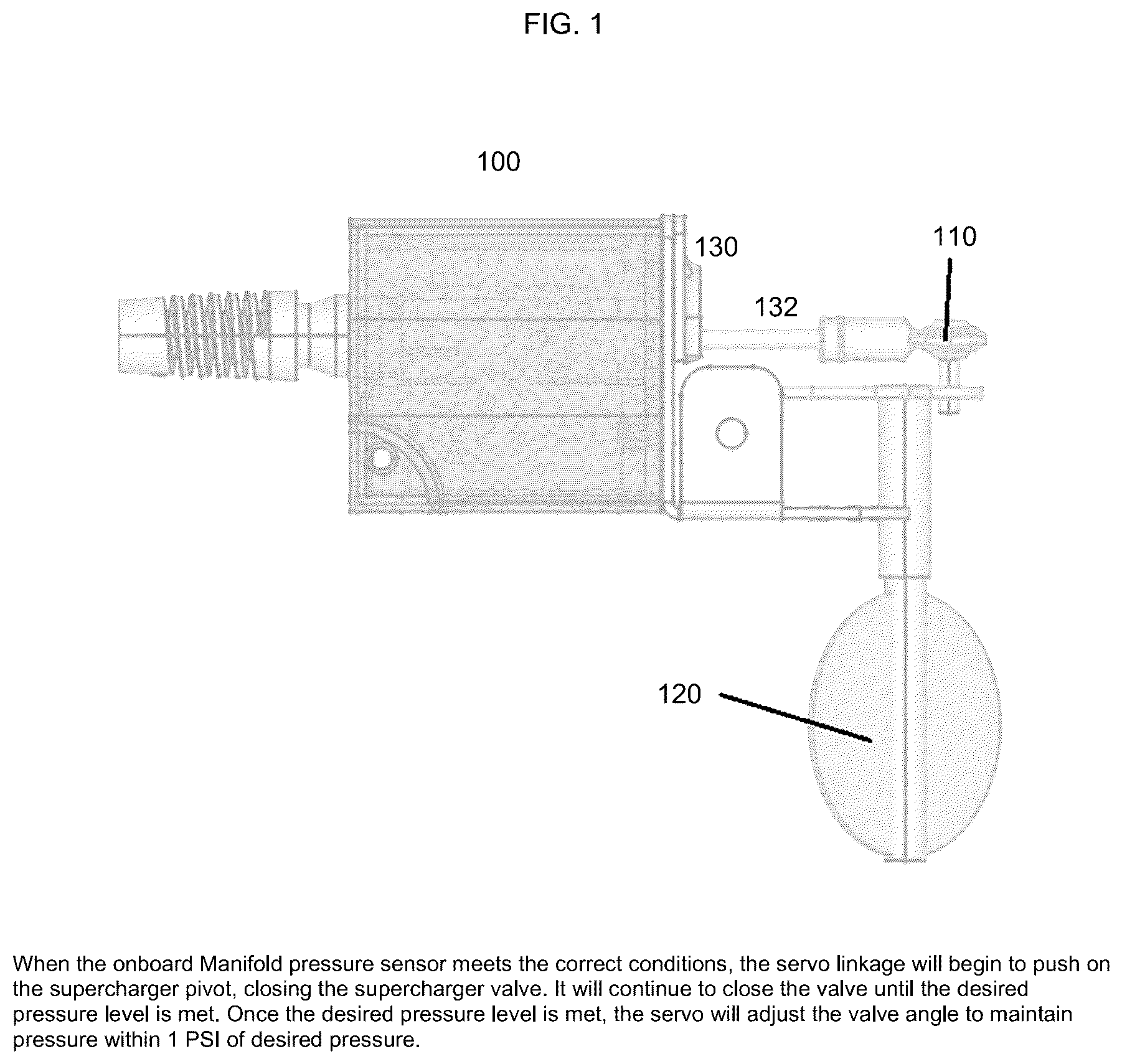 Patent US12313014 Figure 1 – System and method for an electronic pressure controlled supercharger