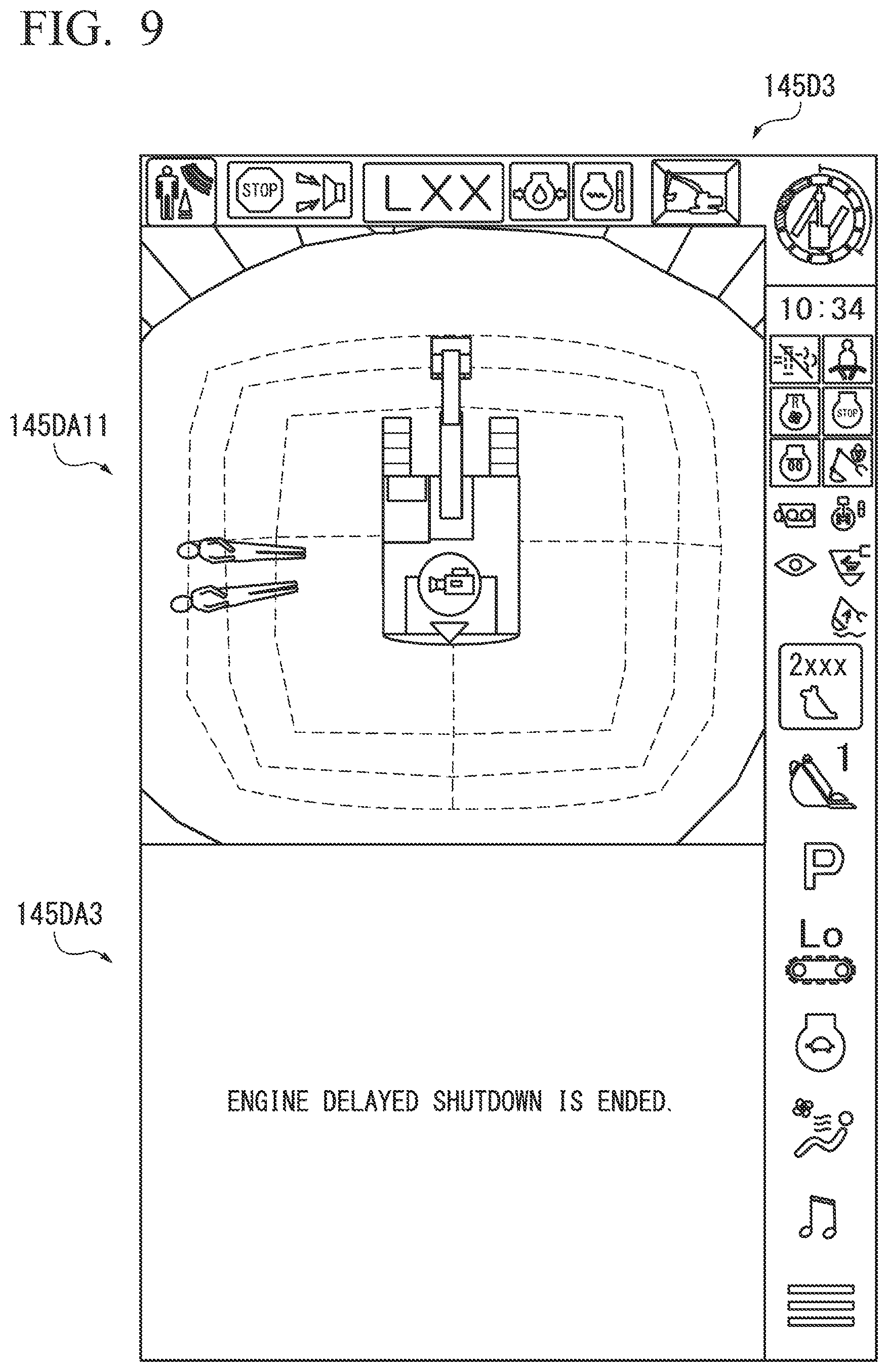 Patent US12313016 Figure 8 – Stop system for engine of work machine, and stop method for engine of work machine