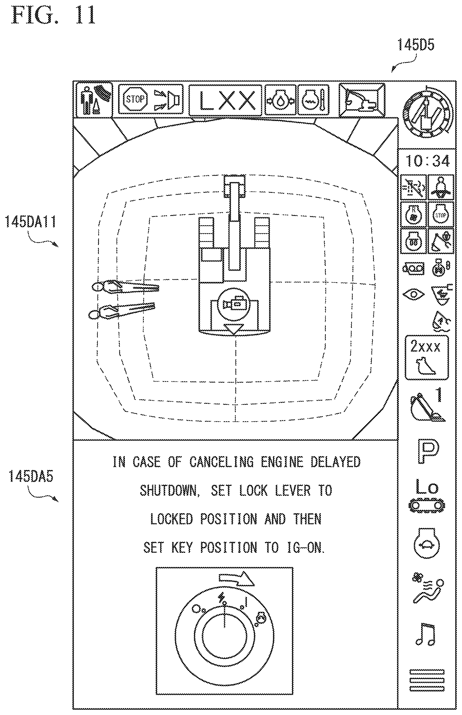 Patent US12313016 Figure 10 – Stop system for engine of work machine, and stop method for engine of work machine