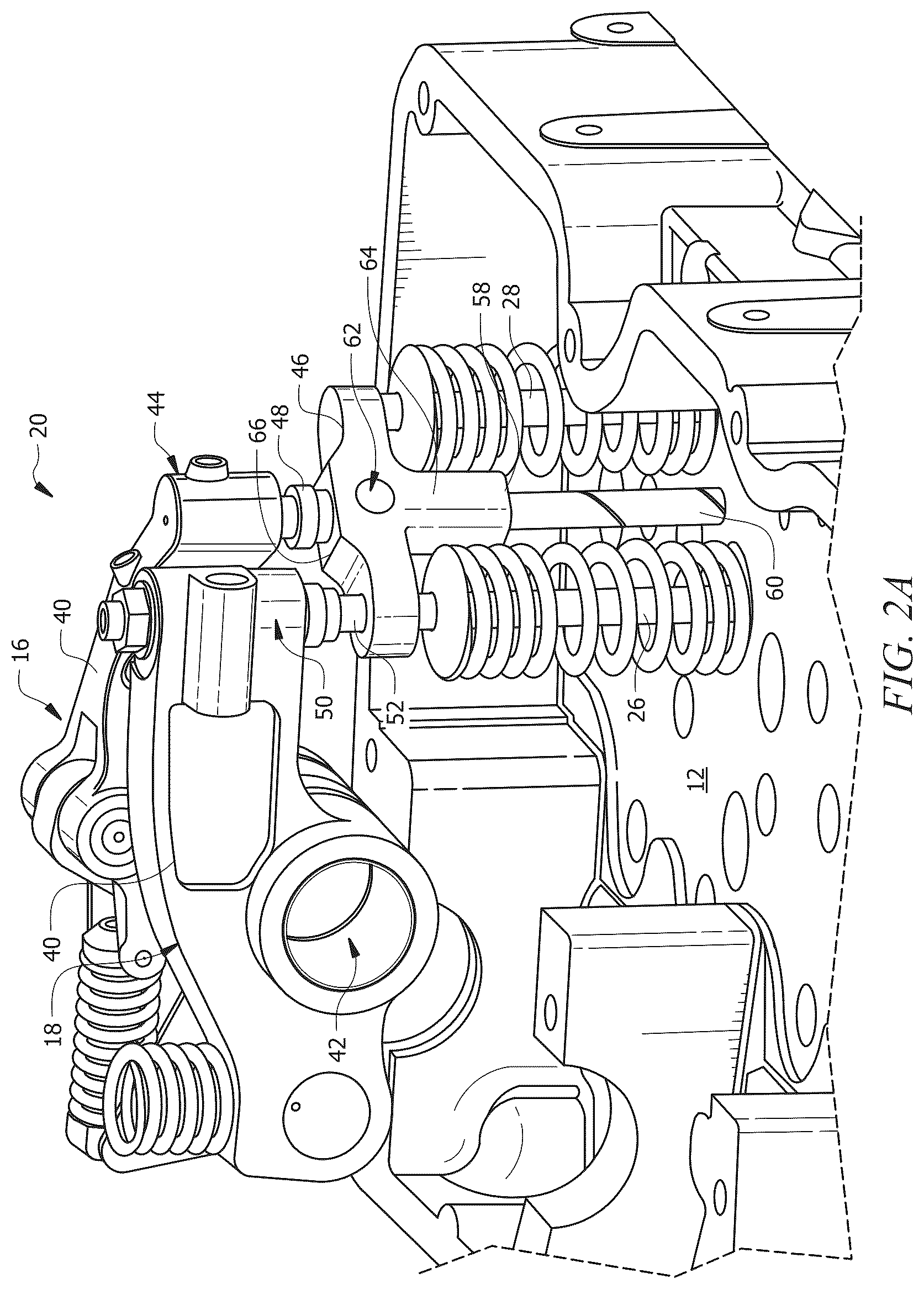 Patent US12313019 Figure 2 – Valve bridge stabilizer for engine braking