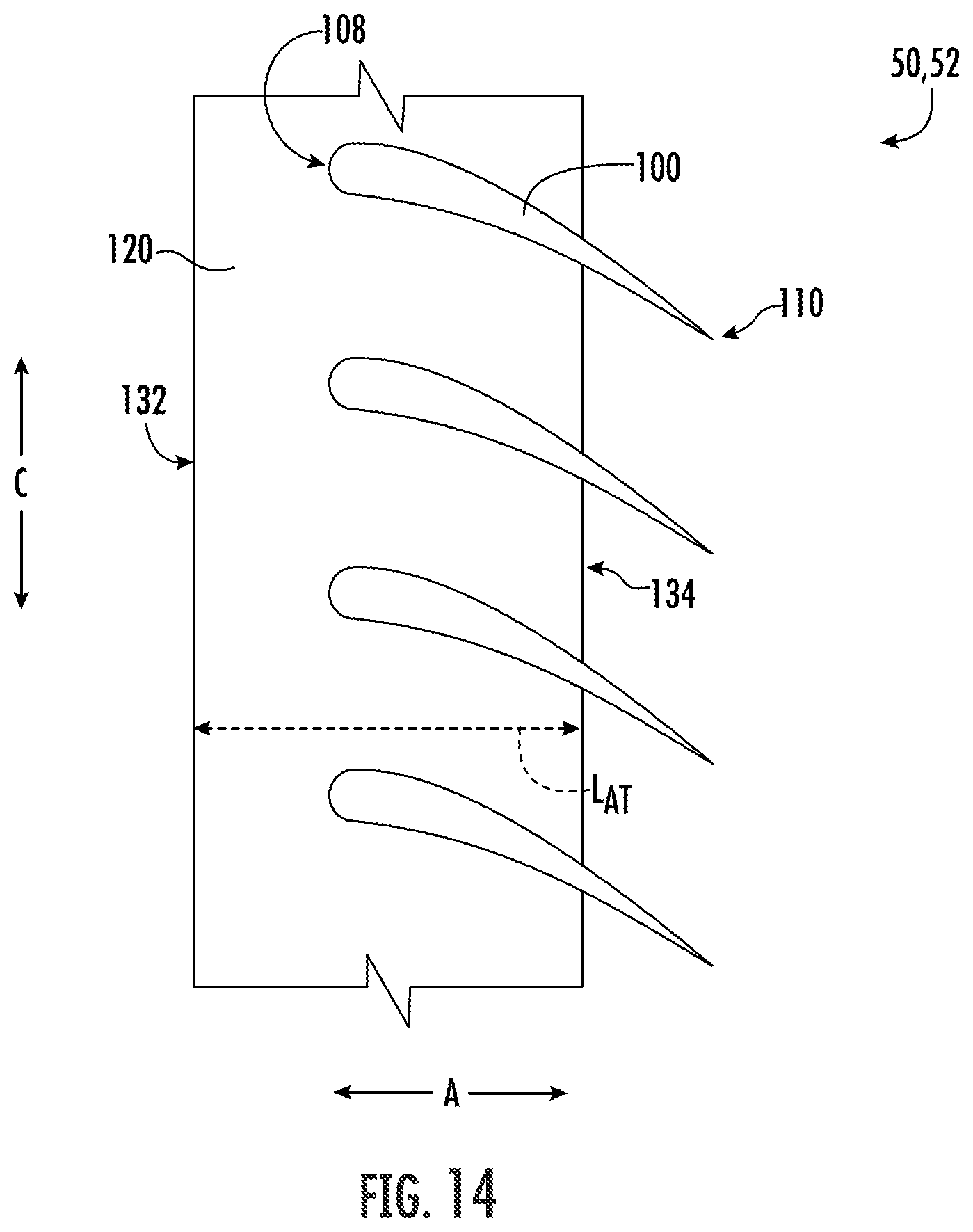 Patent US12313021 Figure 8 – Outer nacelle with inlet guide vanes and acoustic treatment