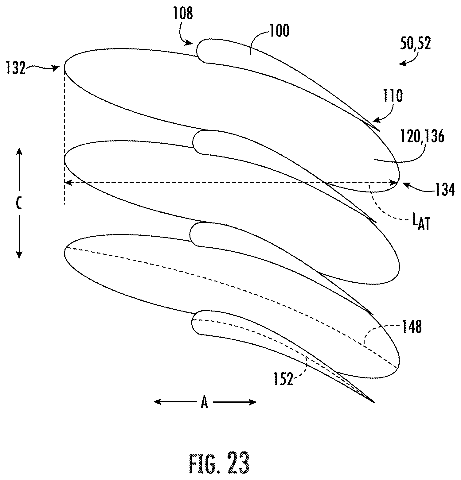 Patent US12313021 Figure 15 – Outer nacelle with inlet guide vanes and acoustic treatment
