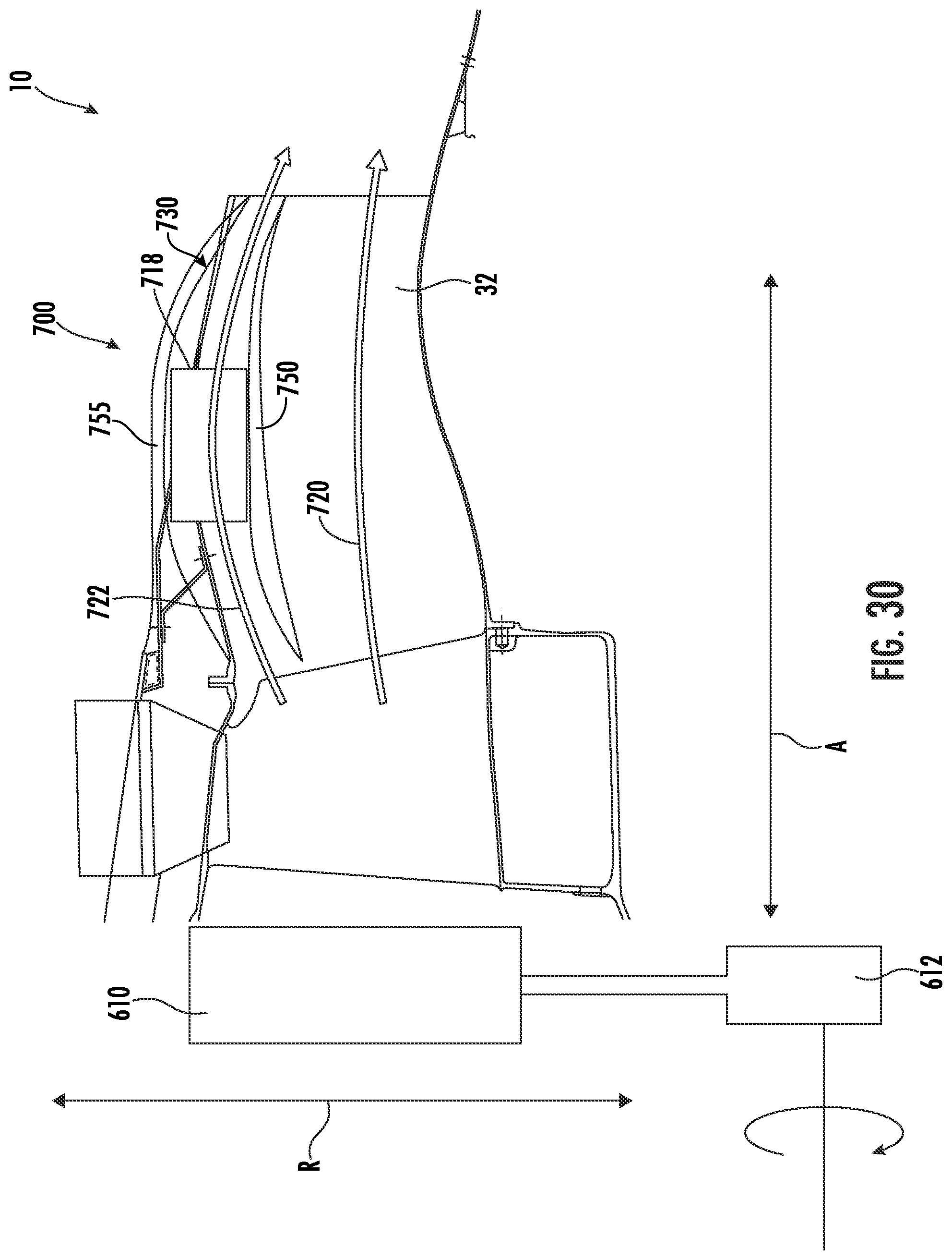 Patent US12313022 Figure 20 – Gas turbine engine having a heat exchanger located in an annular duct
