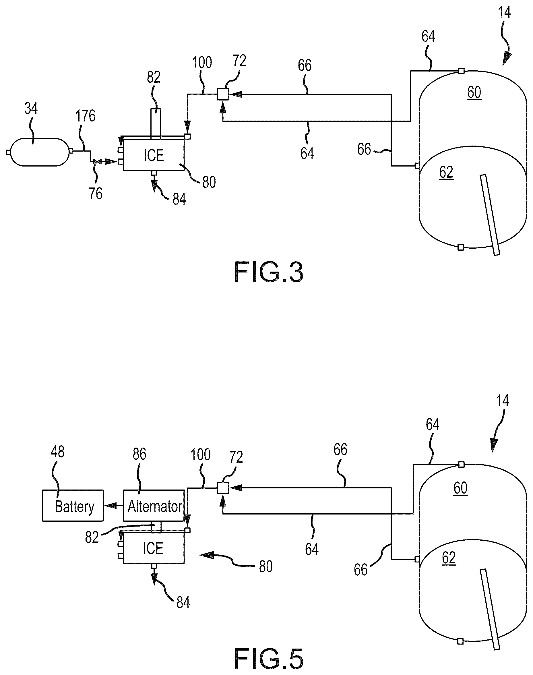 Patent US12313023 Figure 3 – Integrated vehicle fluids with hot gas line and cold gas line merging to increase enthalpy