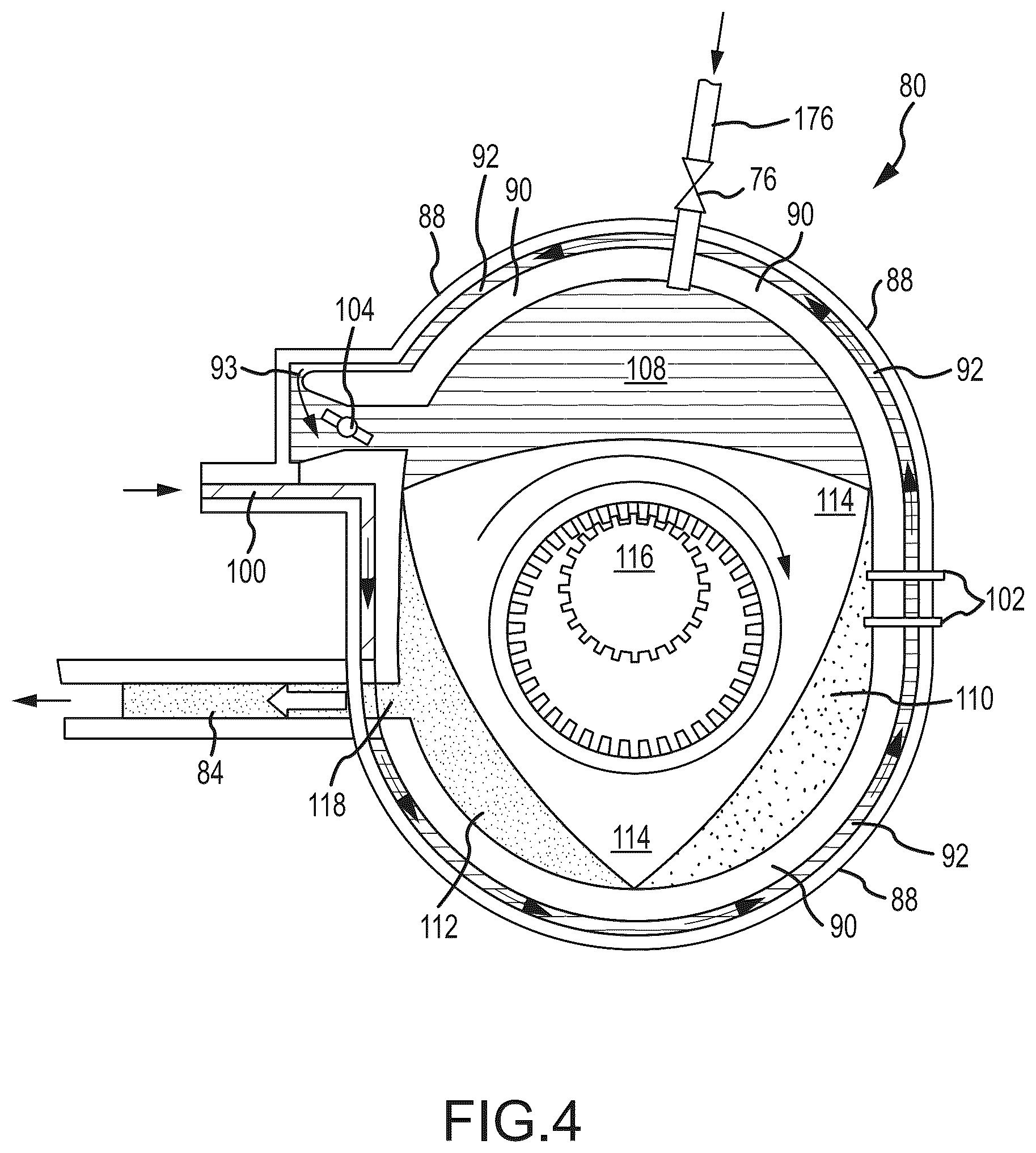 Patent US12313023 Figure 4 – Integrated vehicle fluids with hot gas line and cold gas line merging to increase enthalpy