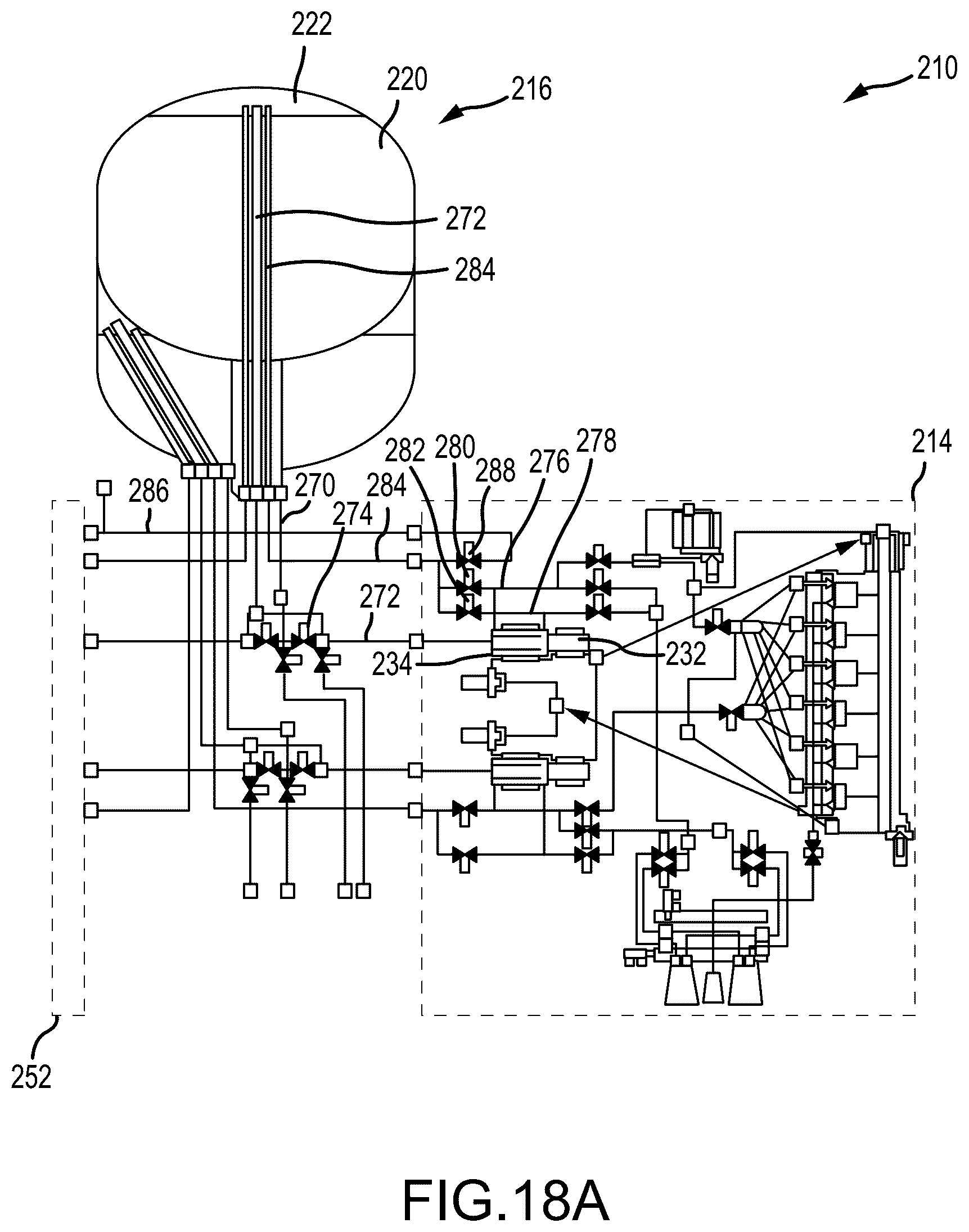 Patent US12313023 Figure 13 – Integrated vehicle fluids with hot gas line and cold gas line merging to increase enthalpy