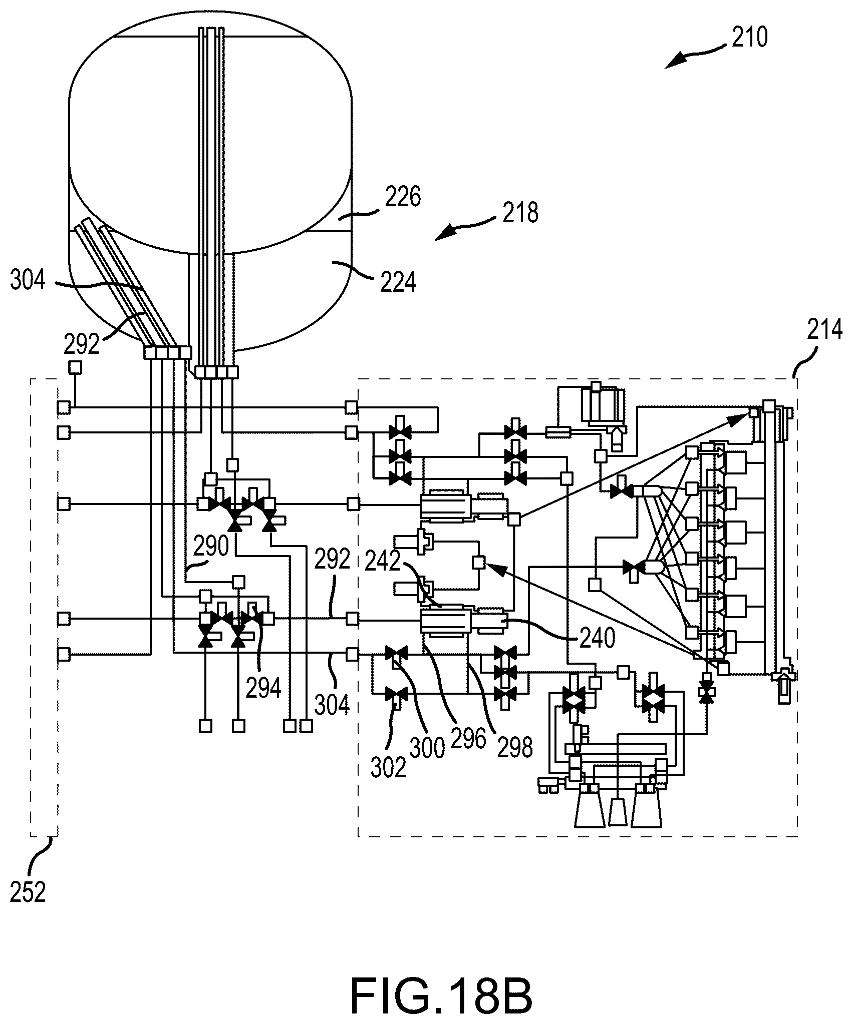 Patent US12313023 Figure 14 – Integrated vehicle fluids with hot gas line and cold gas line merging to increase enthalpy