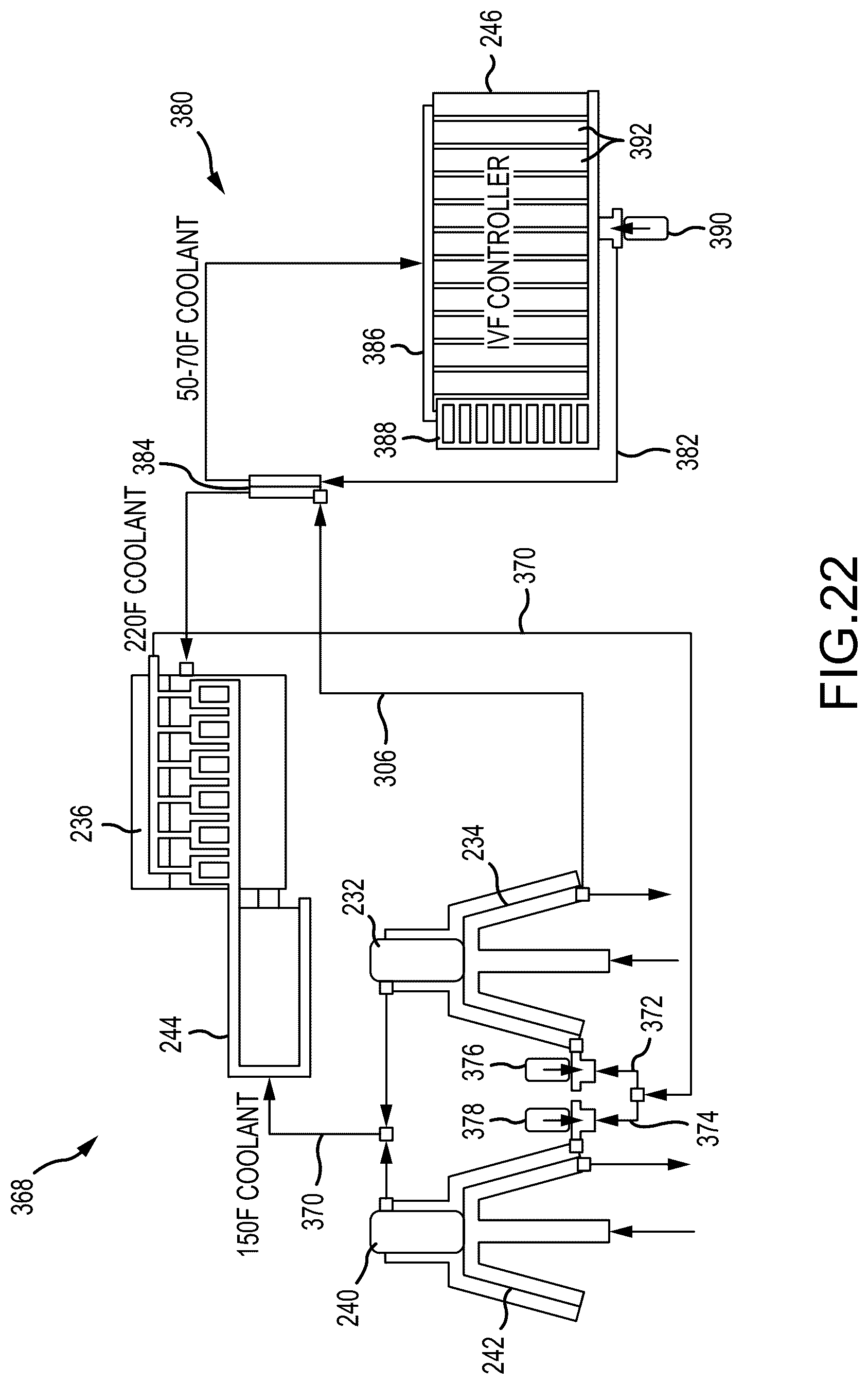 Patent US12313023 Figure 18 – Integrated vehicle fluids with hot gas line and cold gas line merging to increase enthalpy