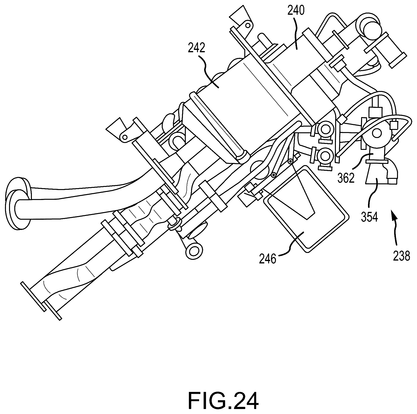 Patent US12313023 Figure 20 – Integrated vehicle fluids with hot gas line and cold gas line merging to increase enthalpy