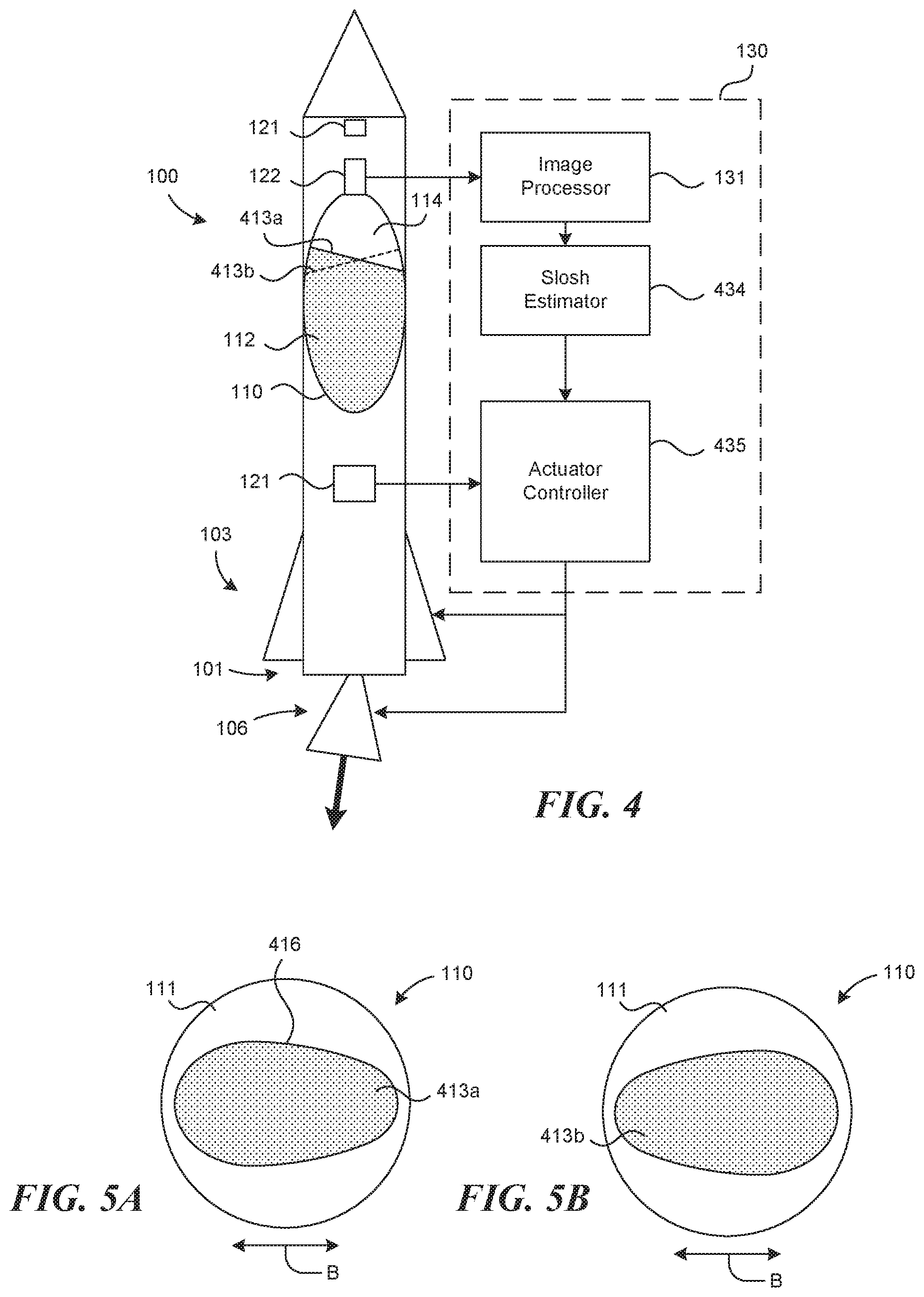 Patent US12313025 Figure 4 – Rocket tank liquid level determination, and associated systems and methods