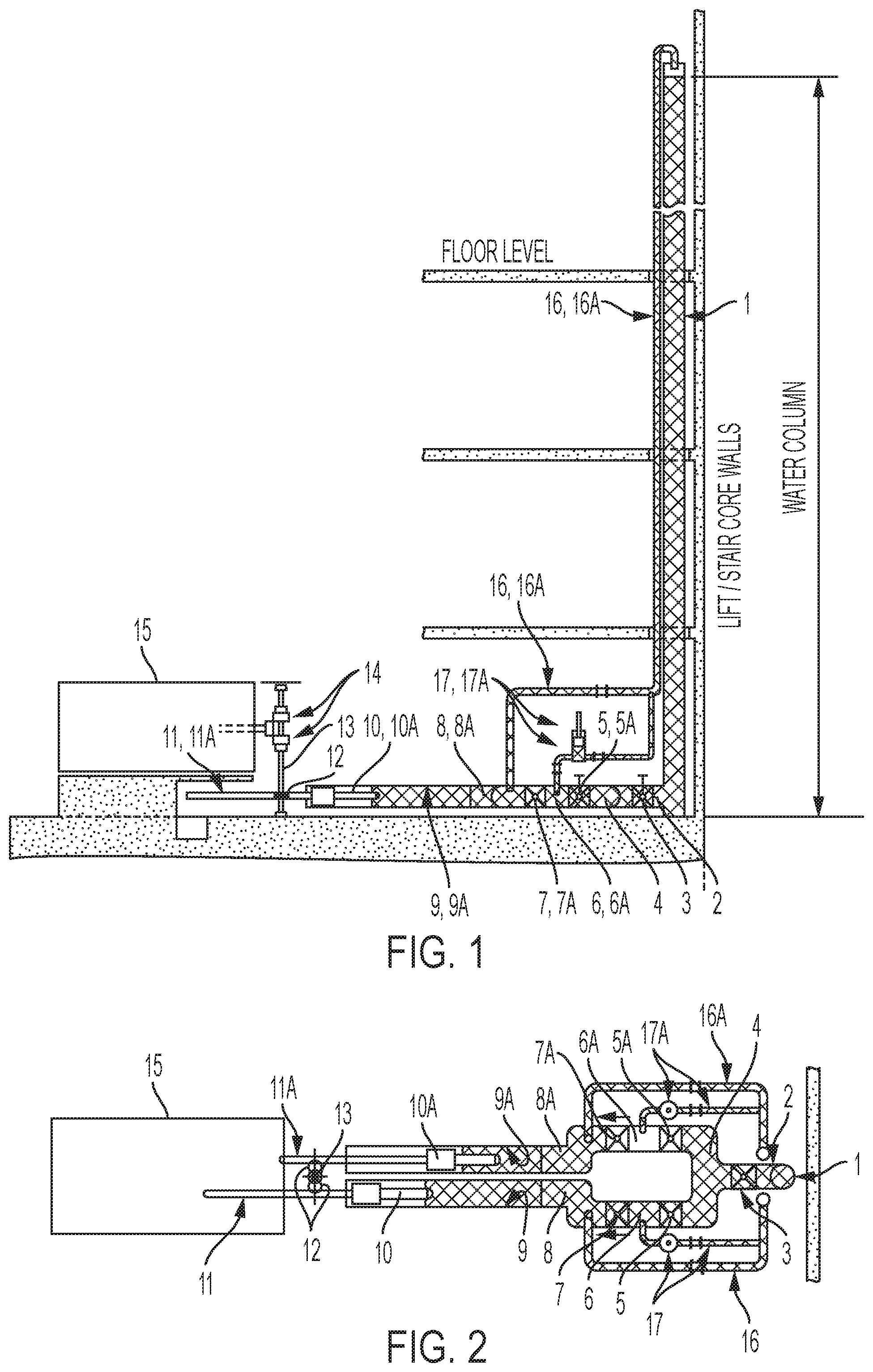 Patent US12313028 Figure 1 – Hydrostatic pressure to kinetic energy conversion system