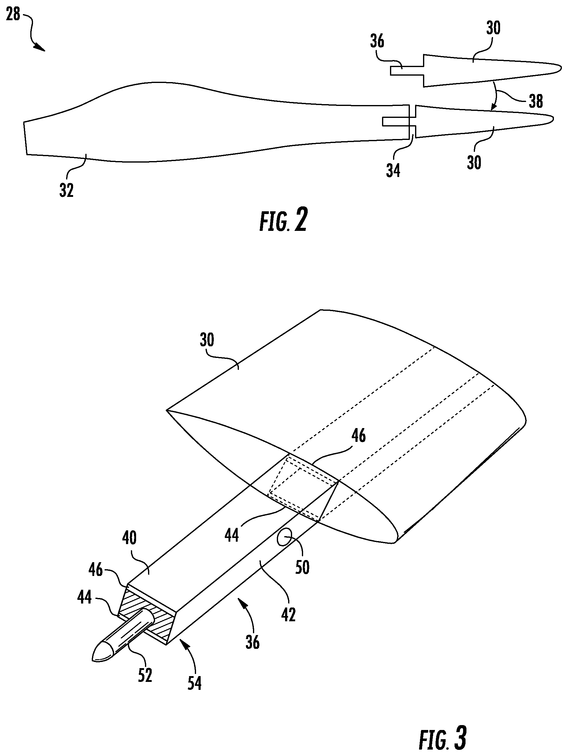 Patent US12313030 Figure 2 – Jointed wind turbine rotor blade with chord-wise extending pin bushings designed to minimize chord-wise gap
