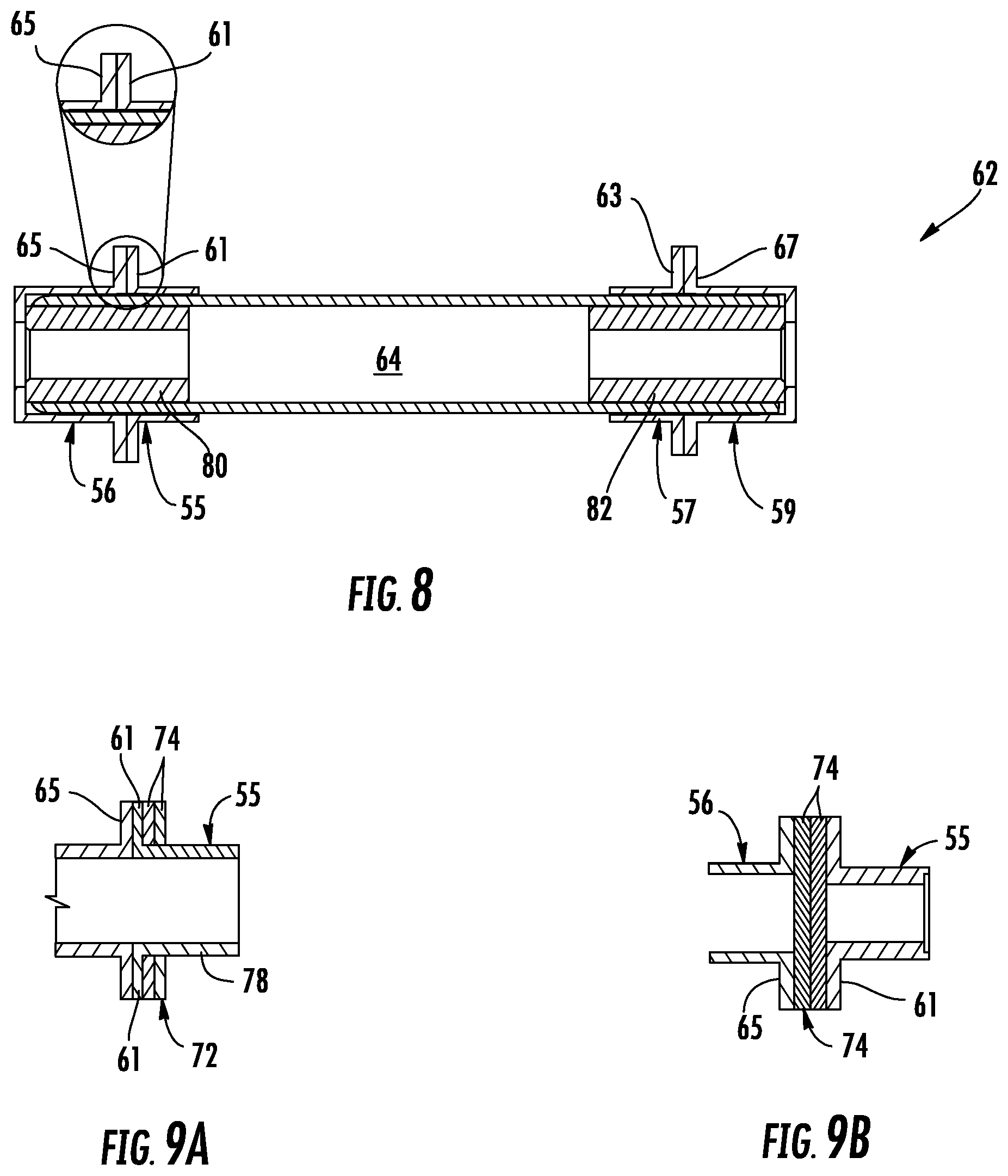 Patent US12313030 Figure 6 – Jointed wind turbine rotor blade with chord-wise extending pin bushings designed to minimize chord-wise gap