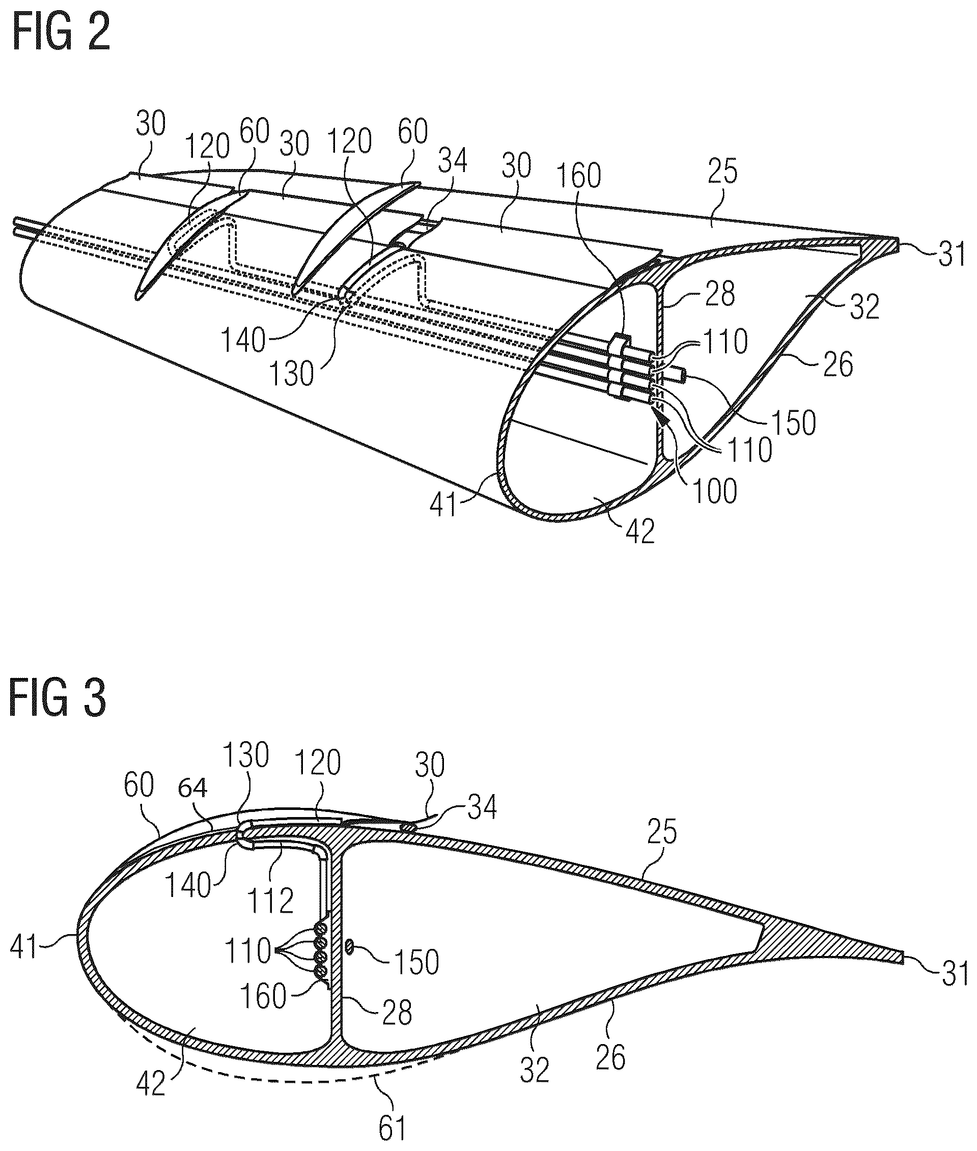 Patent US12313032 Figure 2 – Aerodynamic element for a blade of a wind turbine