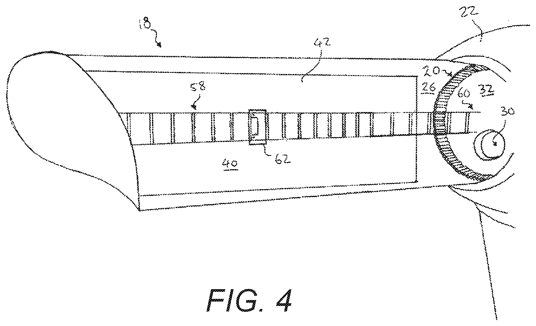 Patent US12313040 Figure 4 – Method of servicing a wind turbine rotor blade