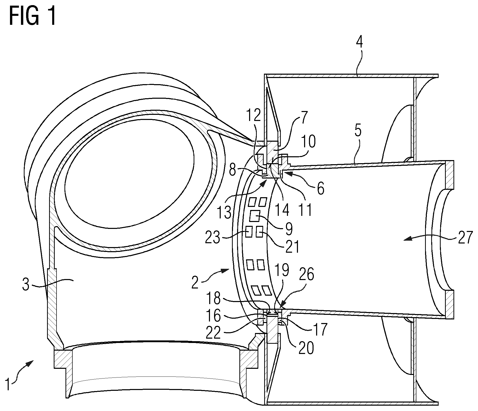Patent US12313041 Figure 1 – Fluid film bearing, especially for a rotor hub in a wind turbine