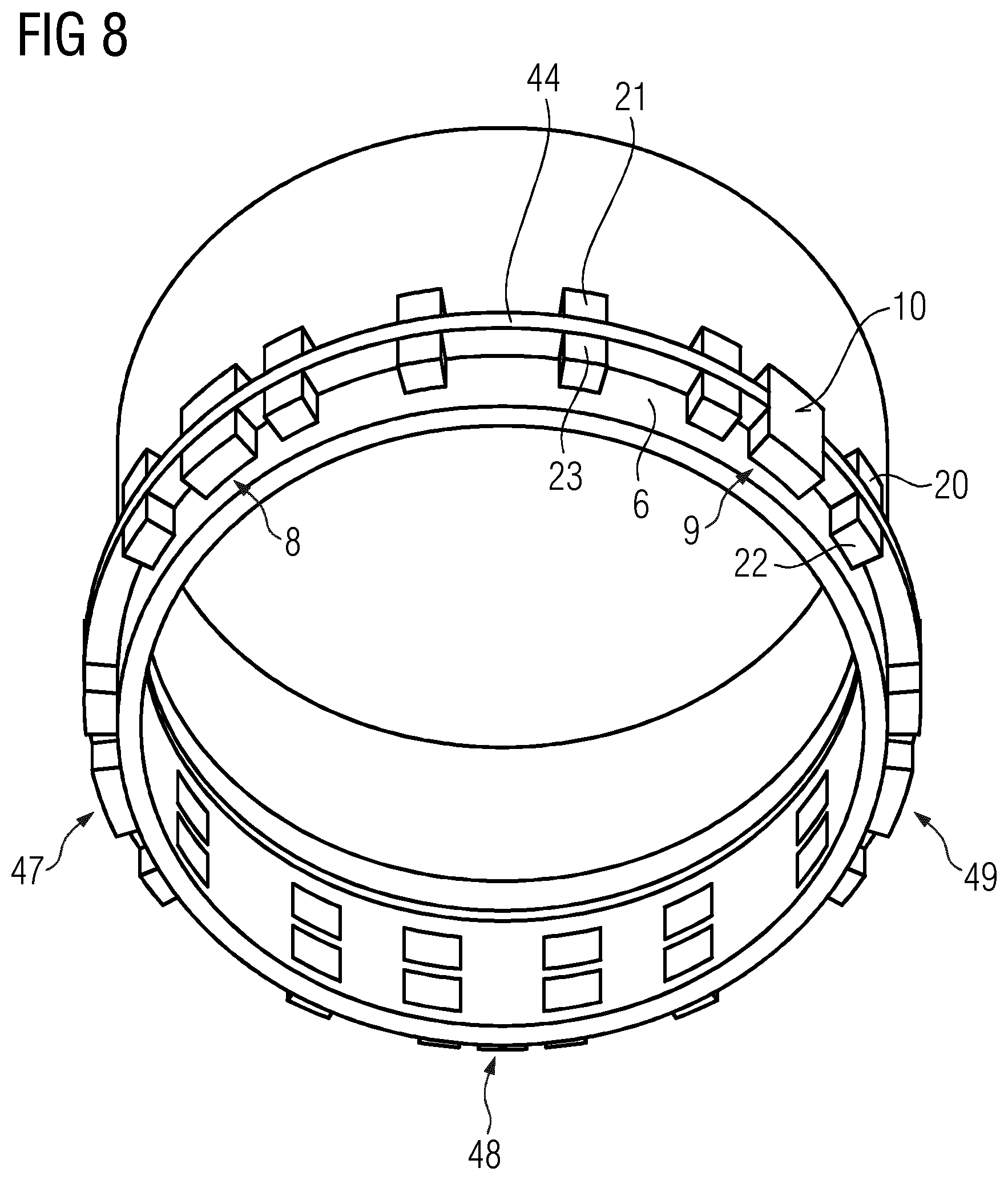 Patent US12313041 Figure 5 – Fluid film bearing, especially for a rotor hub in a wind turbine