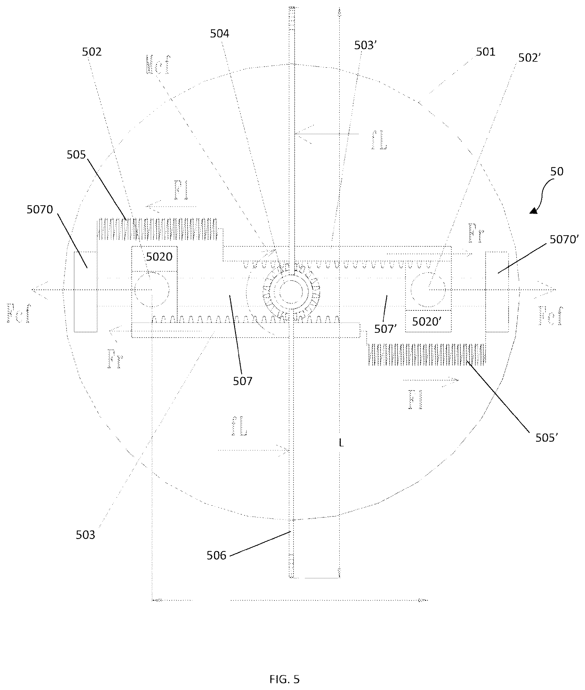 Patent US12313043 Figure 5 – Gravitational-to-kinetic energy converter