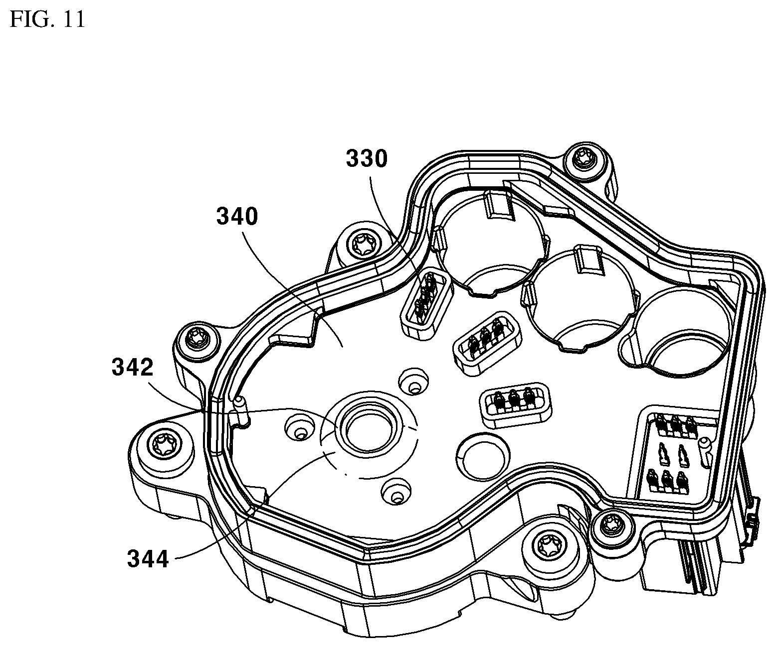 Patent US12313049 Figure 10 – Motor and position sensing arrangement