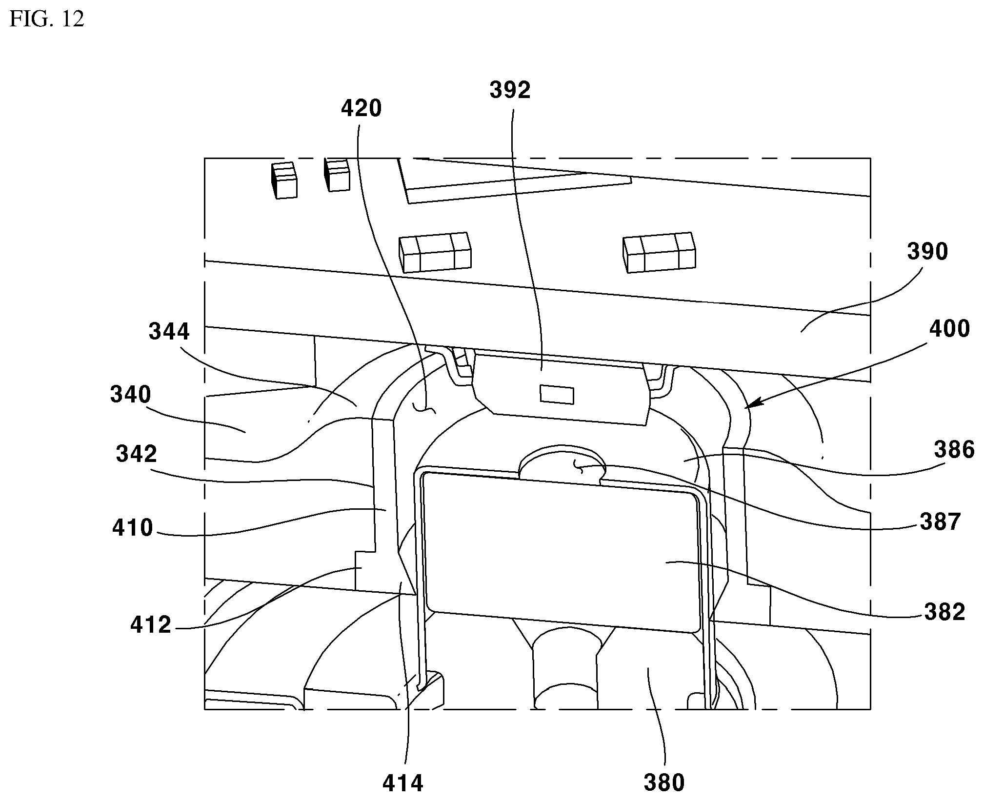 Patent US12313049 Figure 11 – Motor and position sensing arrangement