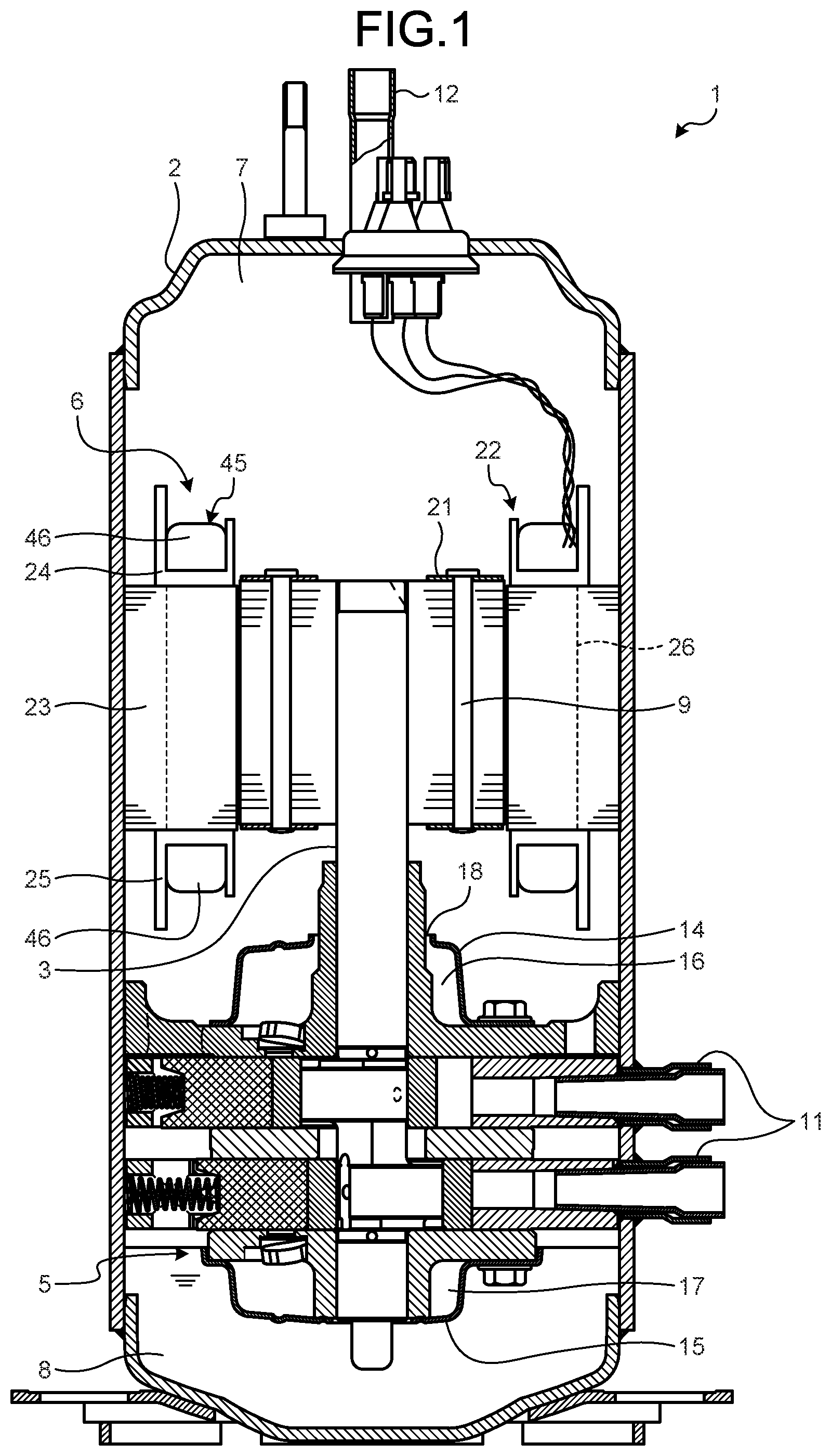 Patent US12313050 Figure 1 – Compressor