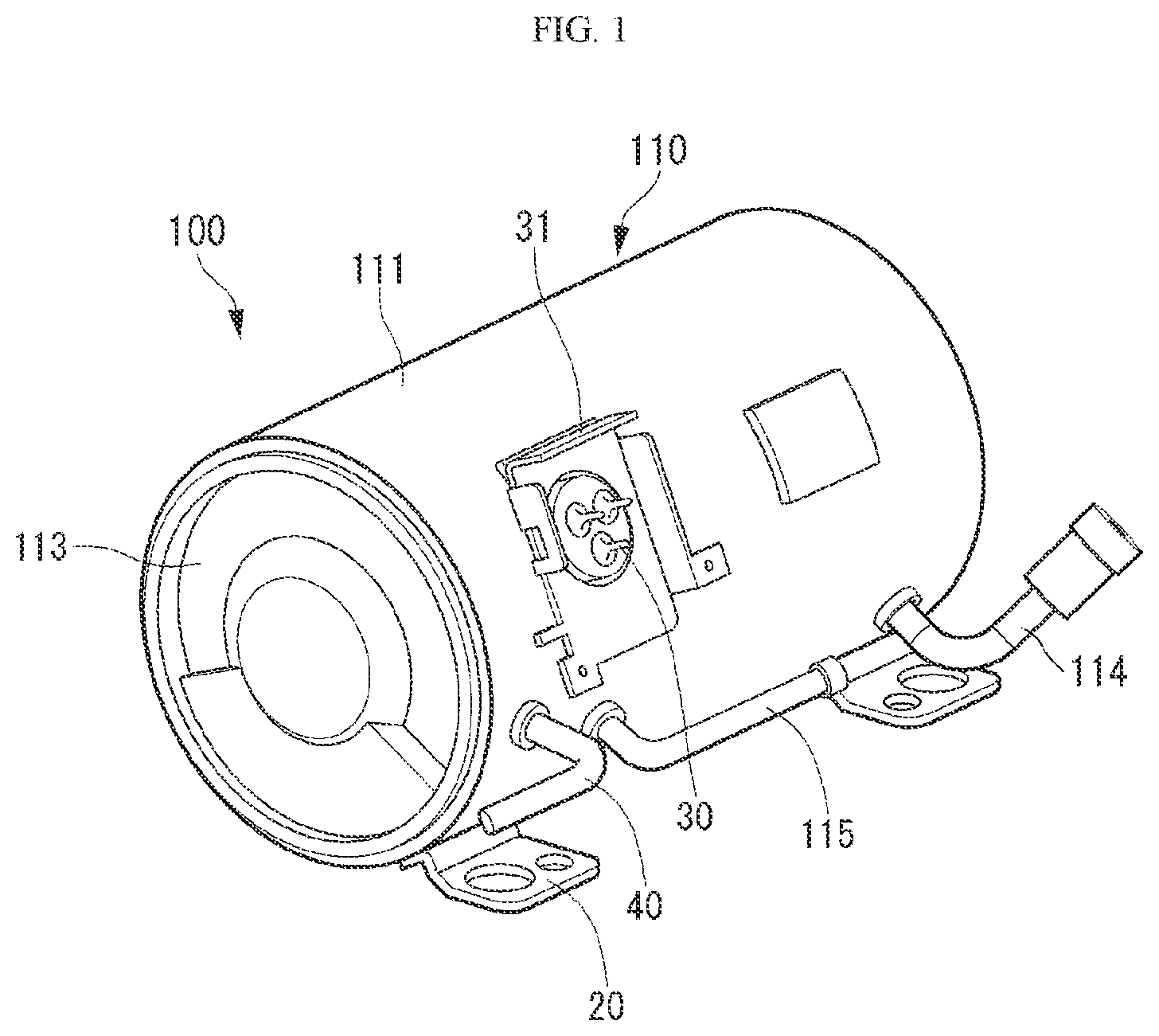 Patent US12313051 Figure 1 – Linear compressor