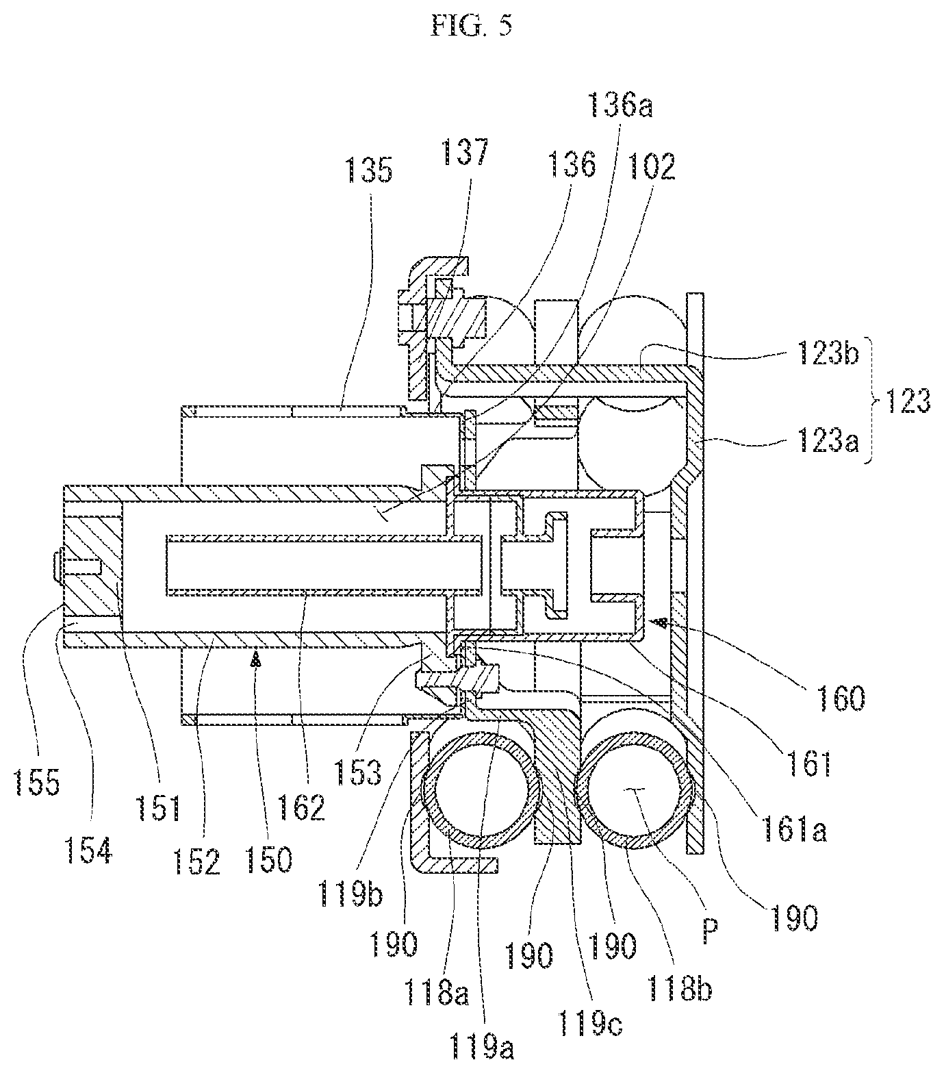 Patent US12313051 Figure 5 – Linear compressor