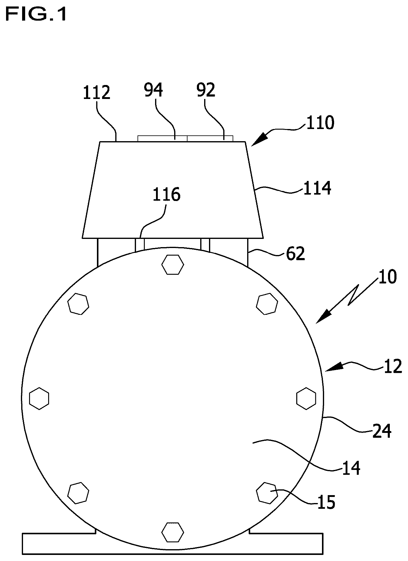 Patent US12313062 Figure 1 – Refrigerant compressor