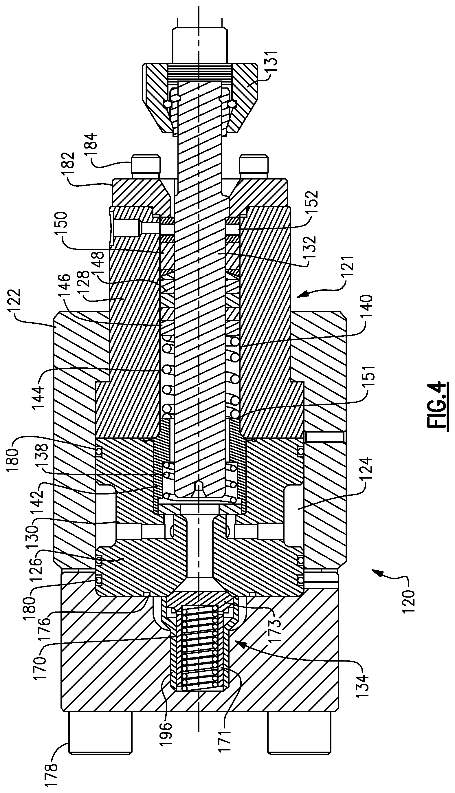 Patent US12313063 Figure 4 – High pressure water pump fluid end