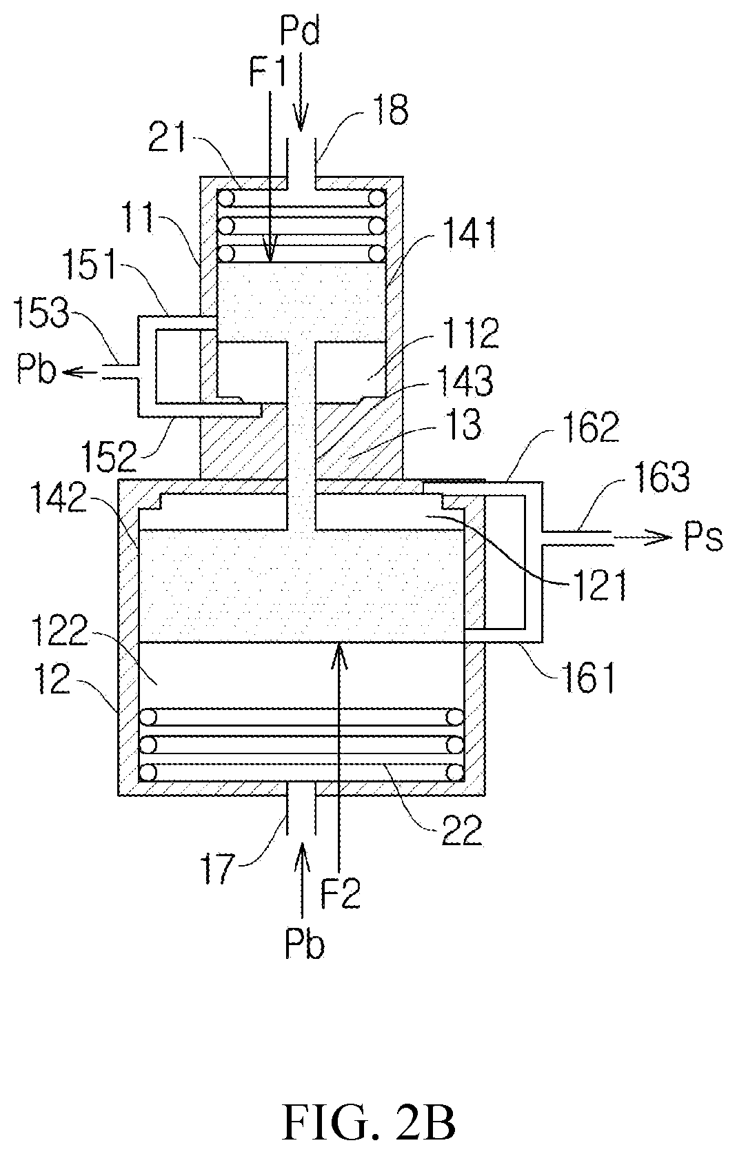 Patent US12313065 Figure 3 – Back pressure regulating valve and an electric type of a scroll compressor with the same