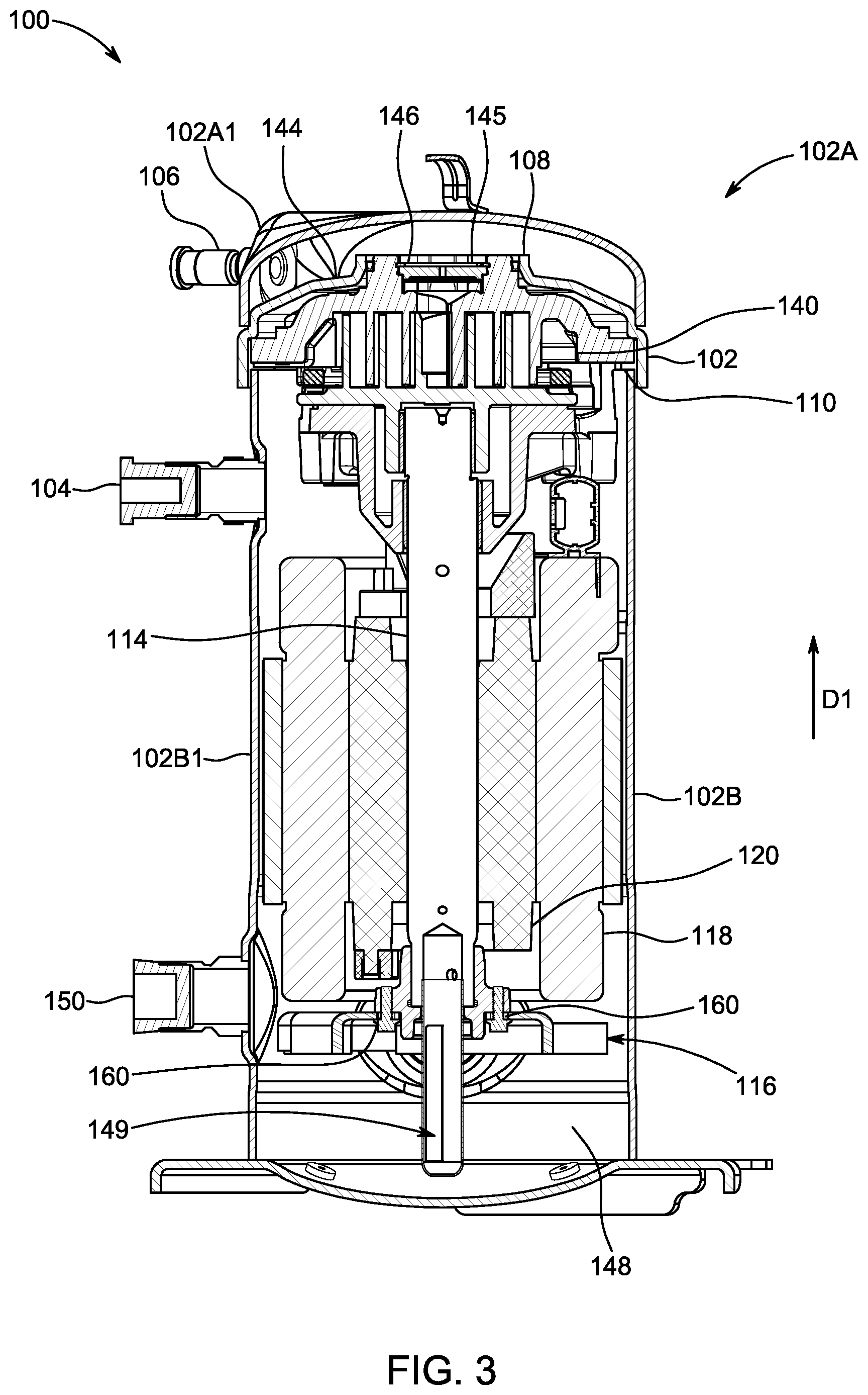 Patent US12313066 Figure 3 – Methods and systems for lubricating a transport climate control system having an auxiliary sump