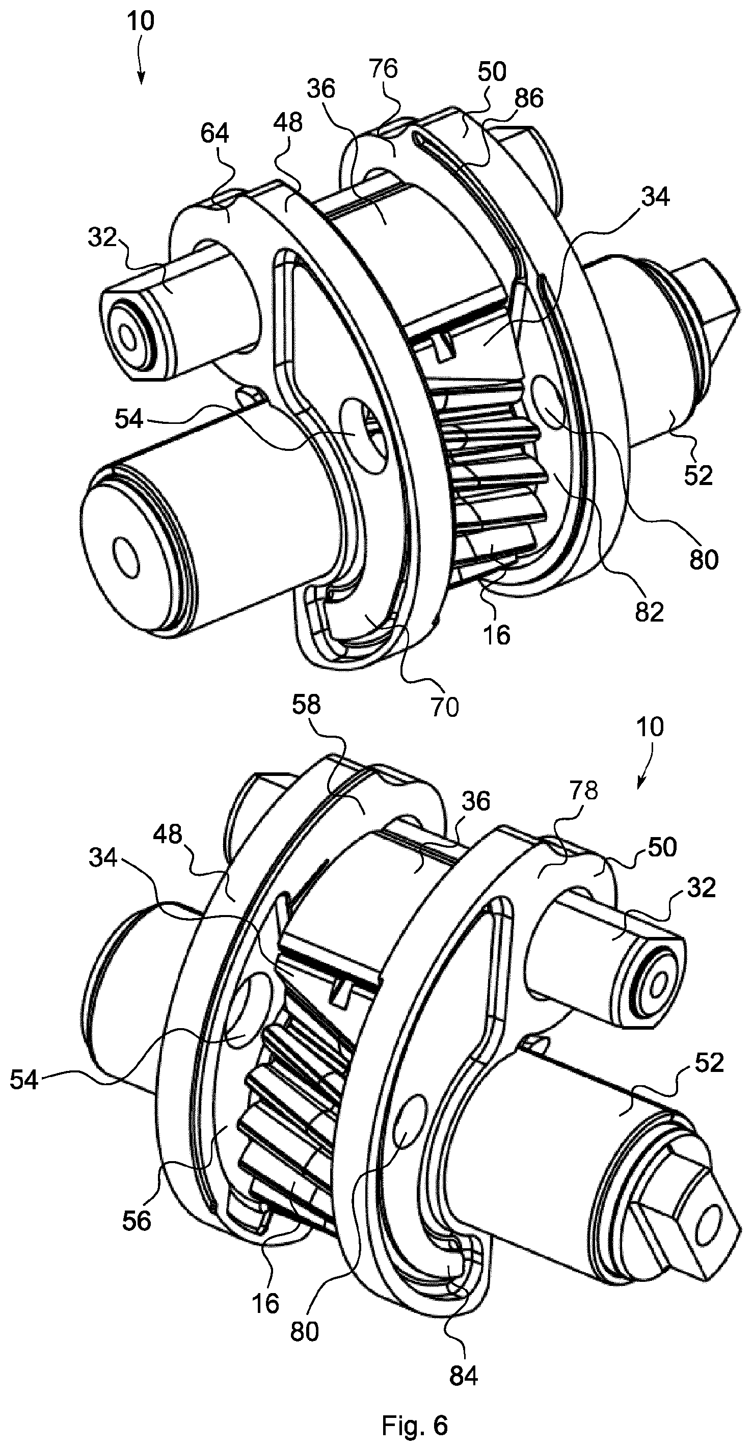 Patent US12313068 Figure 6 – Internal gear machine with helical toothing