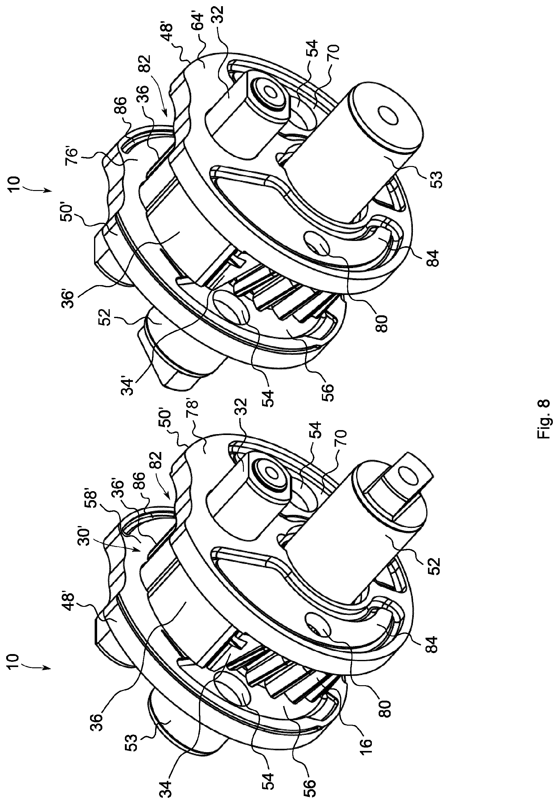 Patent US12313068 Figure 8 – Internal gear machine with helical toothing