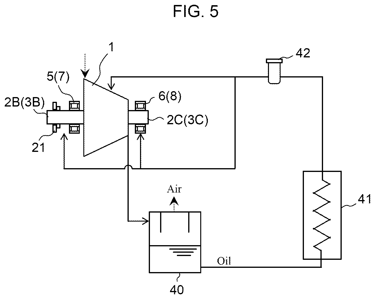 Patent US12313069 Figure 5 – Screw compressor