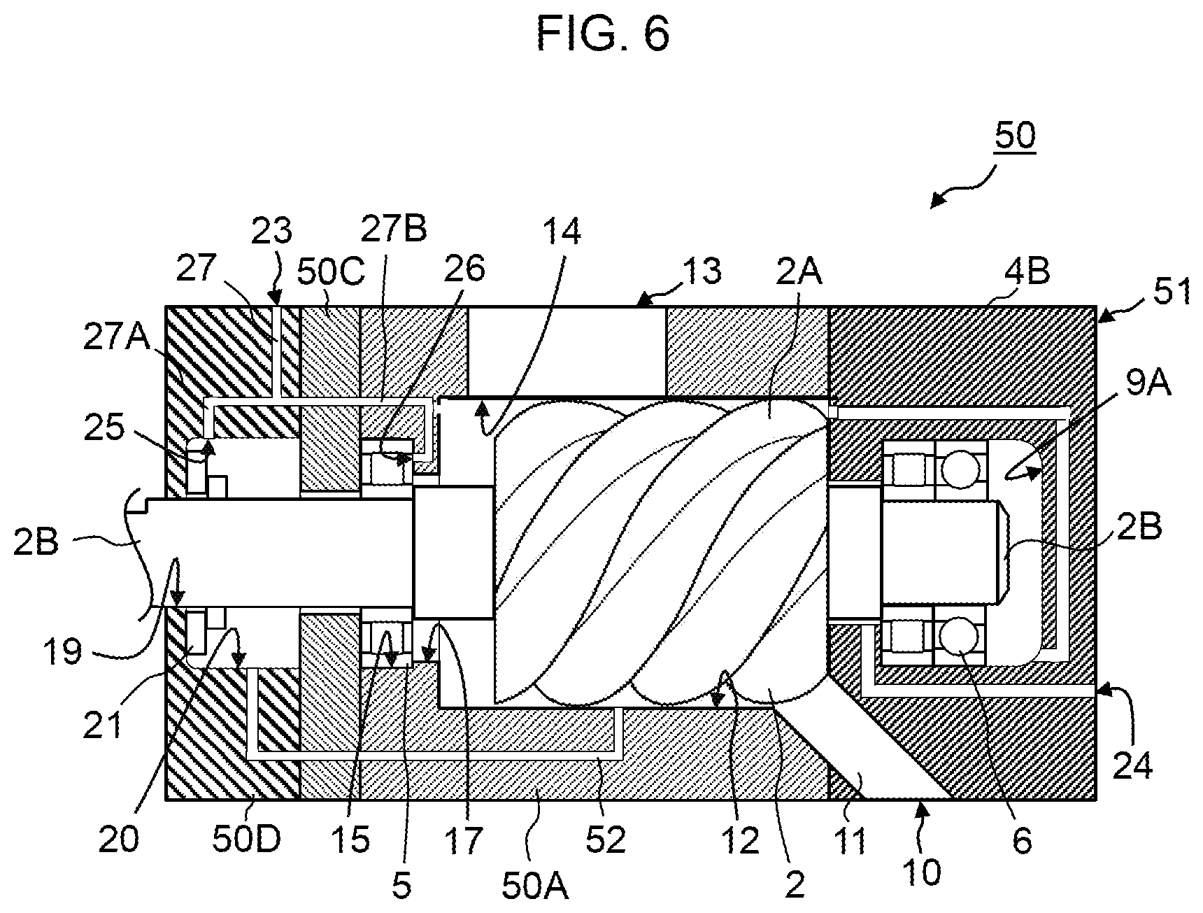 Patent US12313069 Figure 6 – Screw compressor