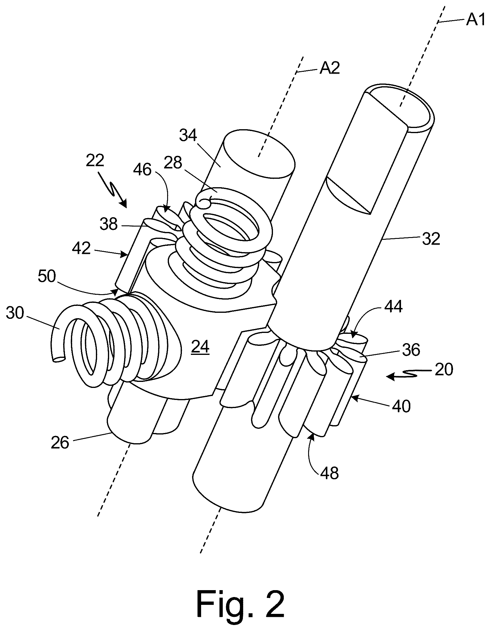 Patent US12313071 Figure 2 – Gear pump with suction housing element providing a tight seal between suction and high-pressure chamber to increase pump efficiency and method of providing tight seal
