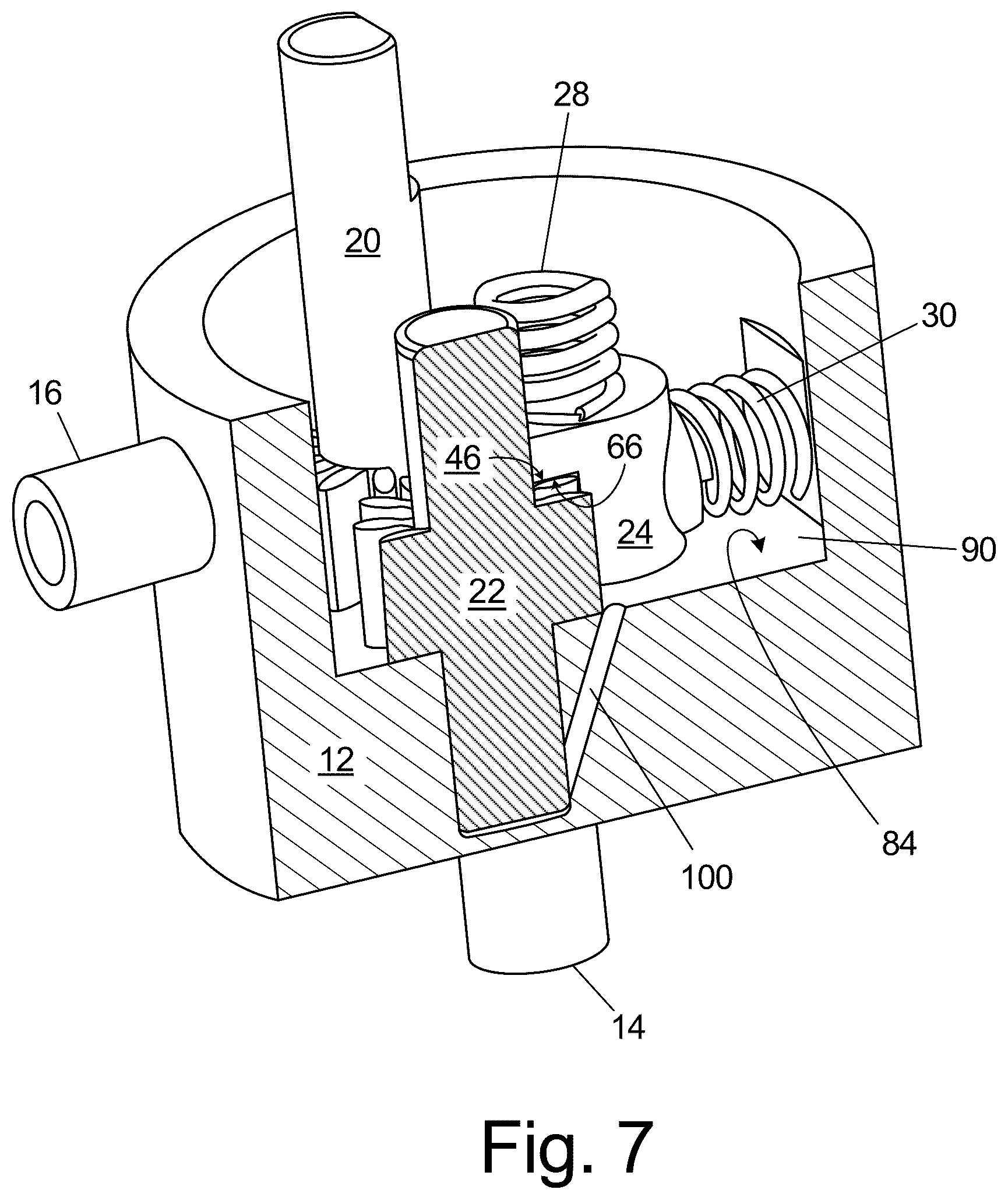 Patent US12313071 Figure 7 – Gear pump with suction housing element providing a tight seal between suction and high-pressure chamber to increase pump efficiency and method of providing tight seal