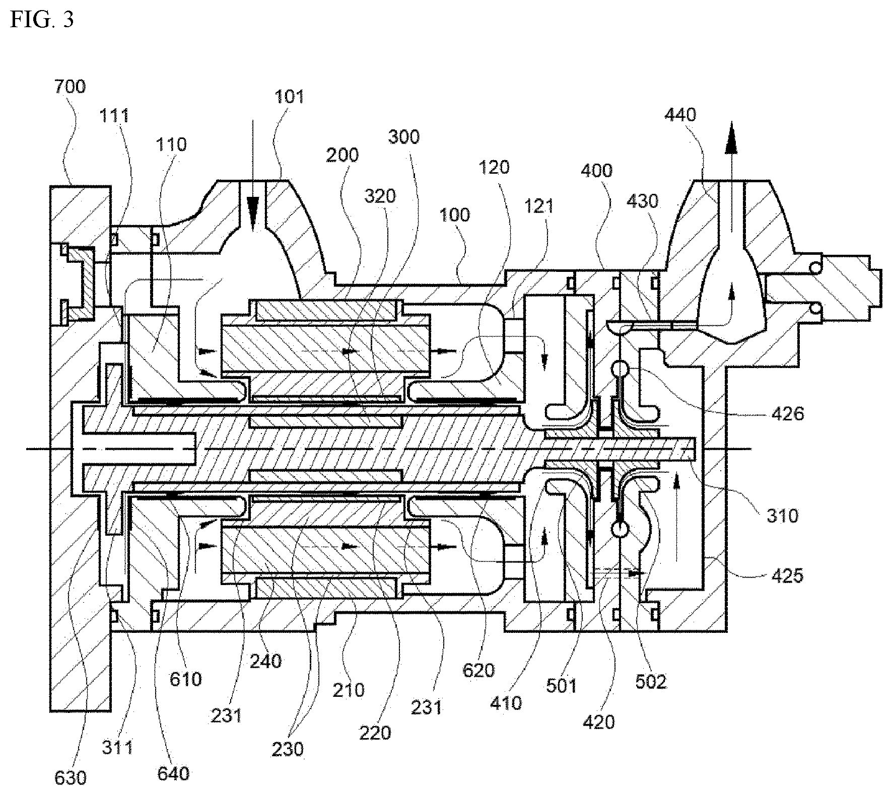 Patent US12313076 Figure 3 – Multistage fluid compressor