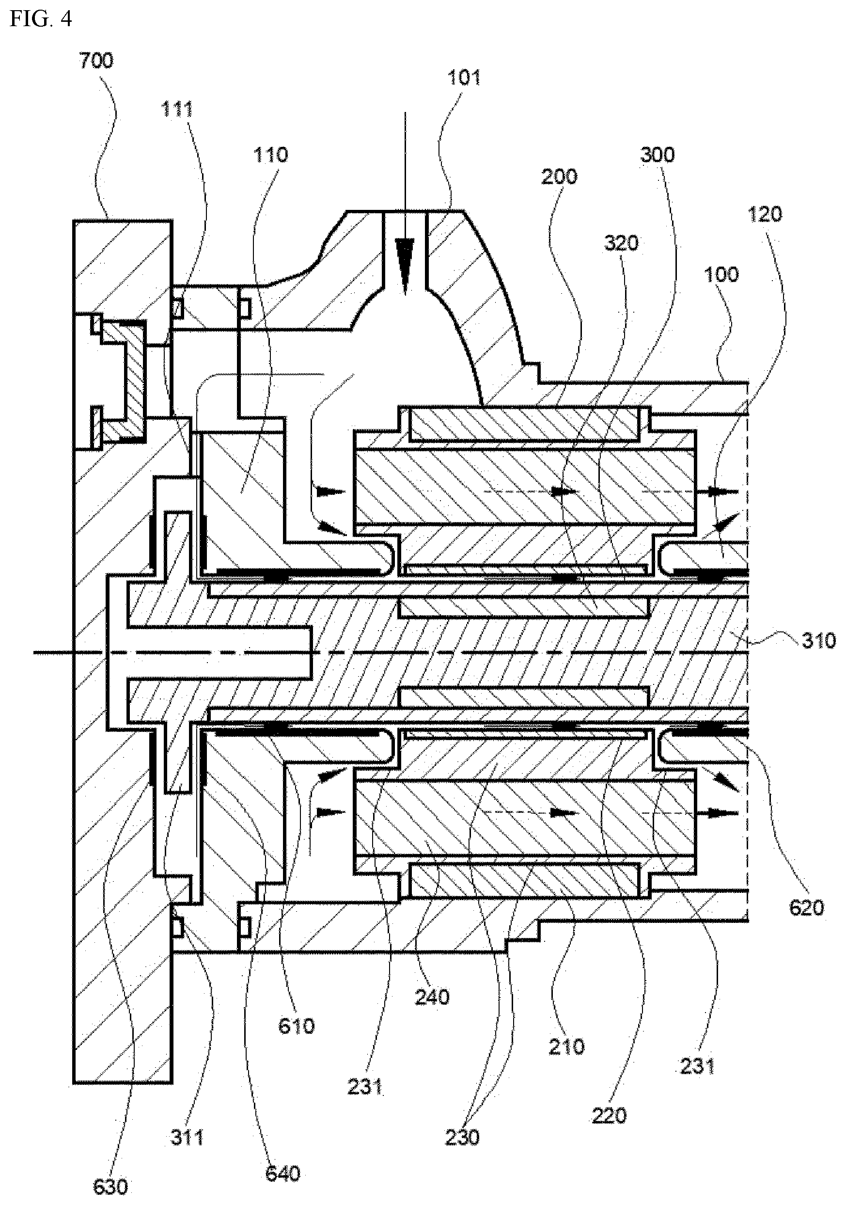 Patent US12313076 Figure 4 – Multistage fluid compressor