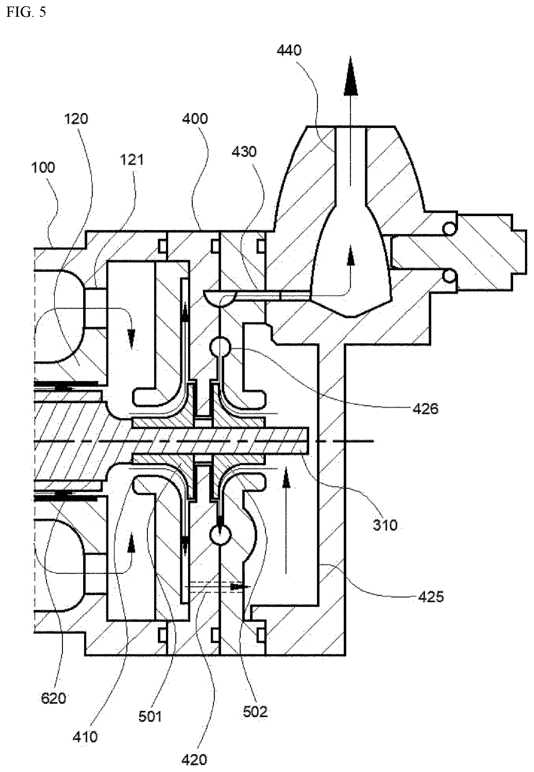 Patent US12313076 Figure 5 – Multistage fluid compressor
