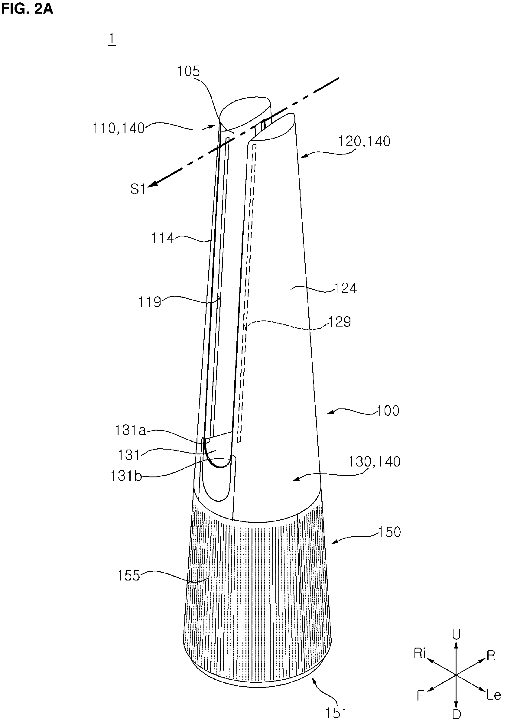 Patent US12313077 Figure 2 – Blower having a movable air flow converter