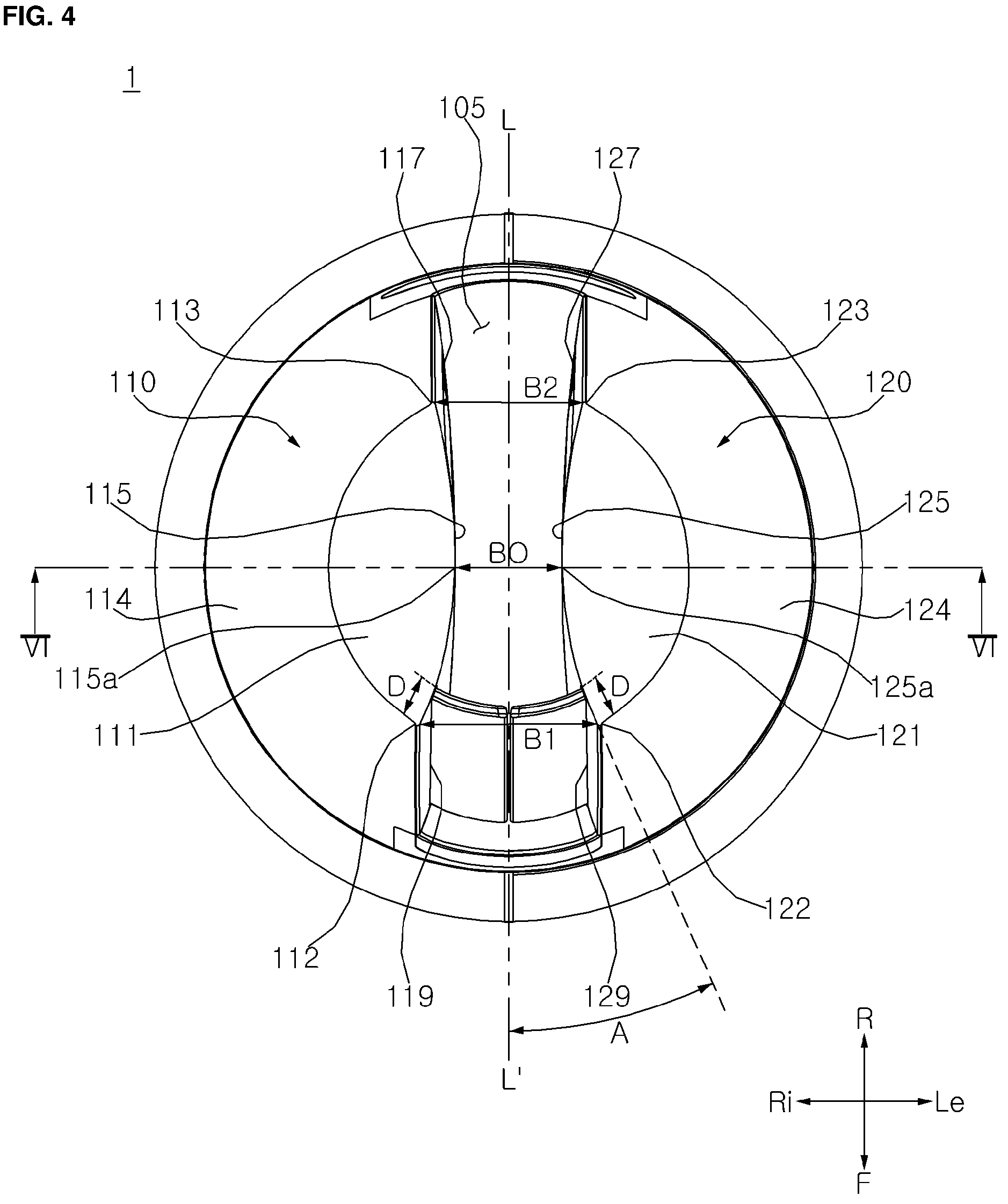 Patent US12313077 Figure 5 – Blower having a movable air flow converter