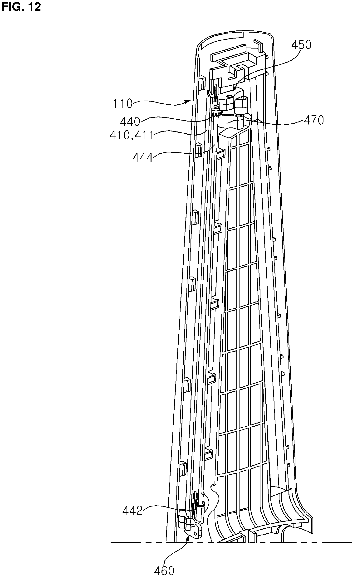 Patent US12313077 Figure 13 – Blower having a movable air flow converter