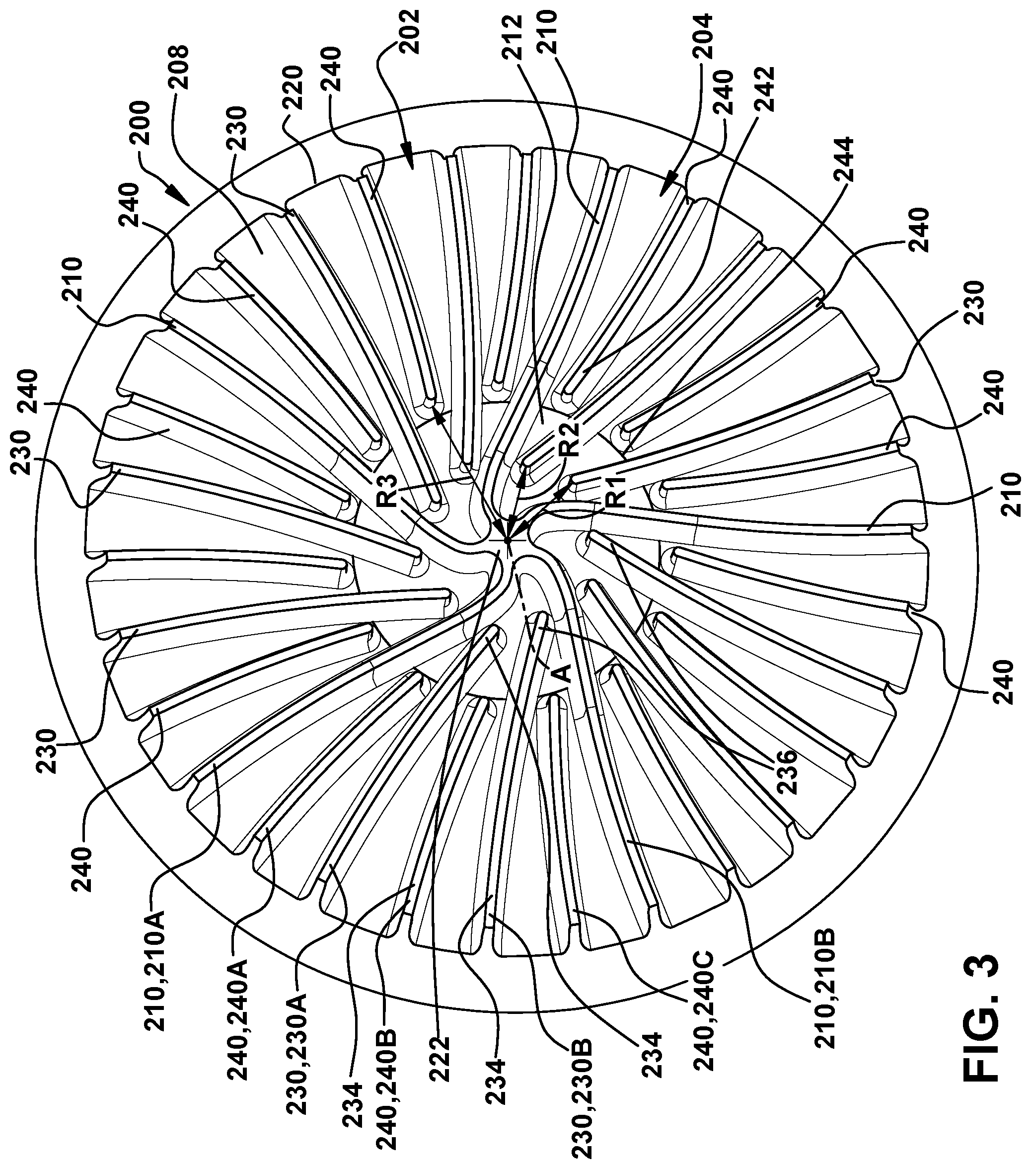 Patent US12313078 Figure 3 – Extraction impeller for axial compressor