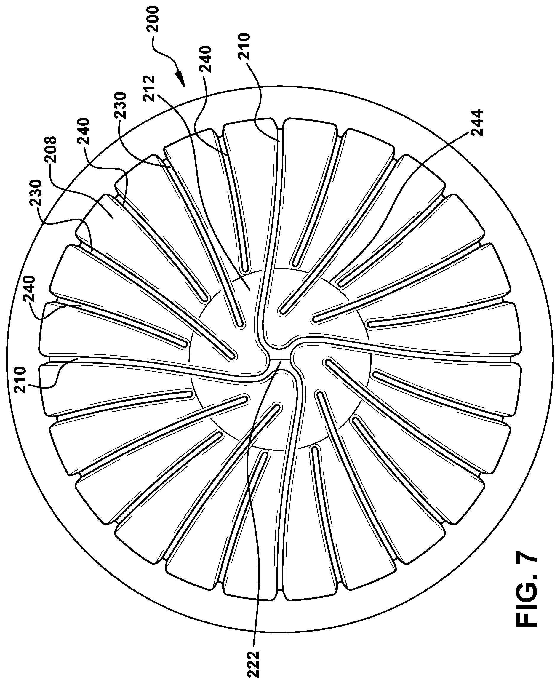 Patent US12313078 Figure 7 – Extraction impeller for axial compressor