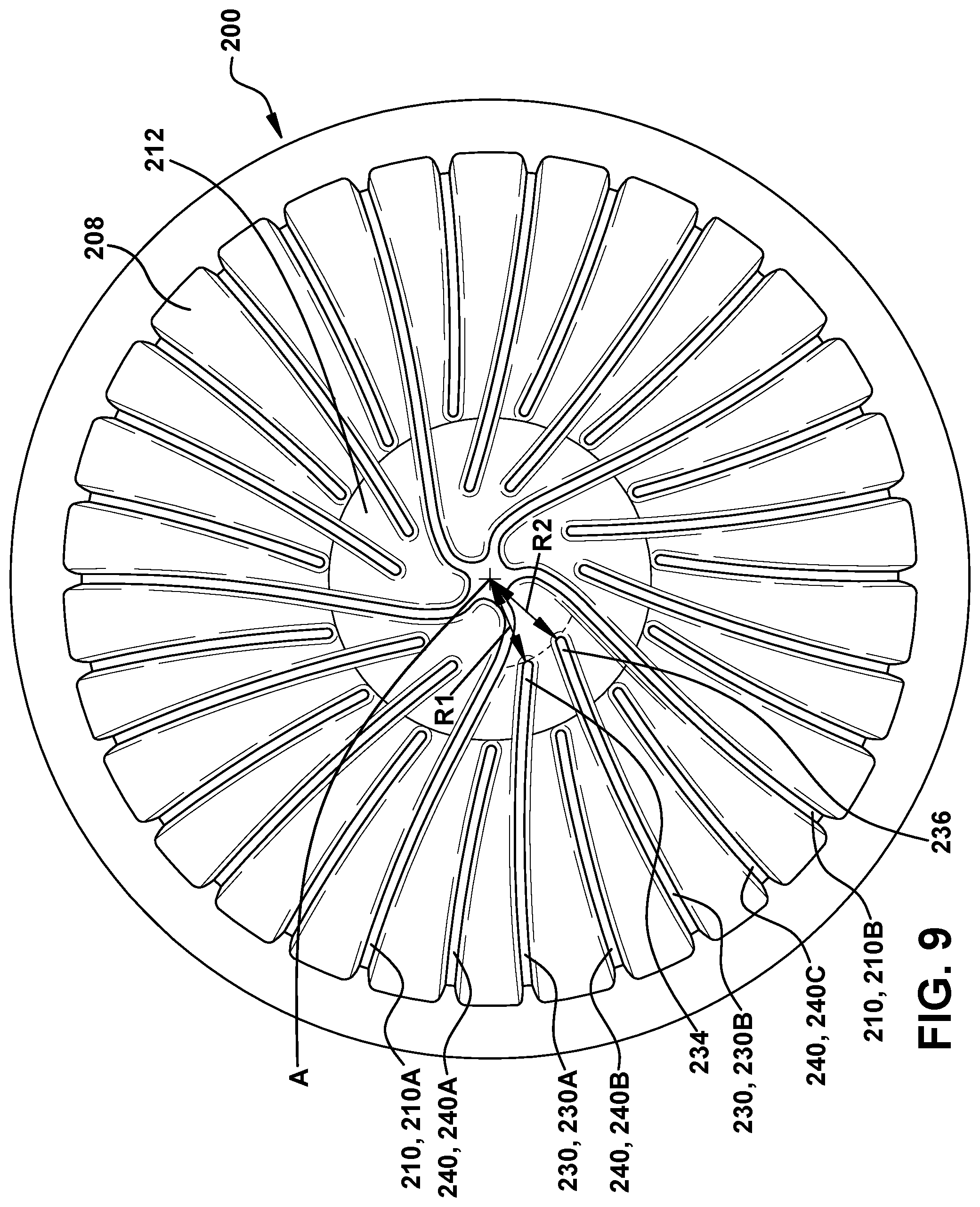 Patent US12313078 Figure 9 – Extraction impeller for axial compressor