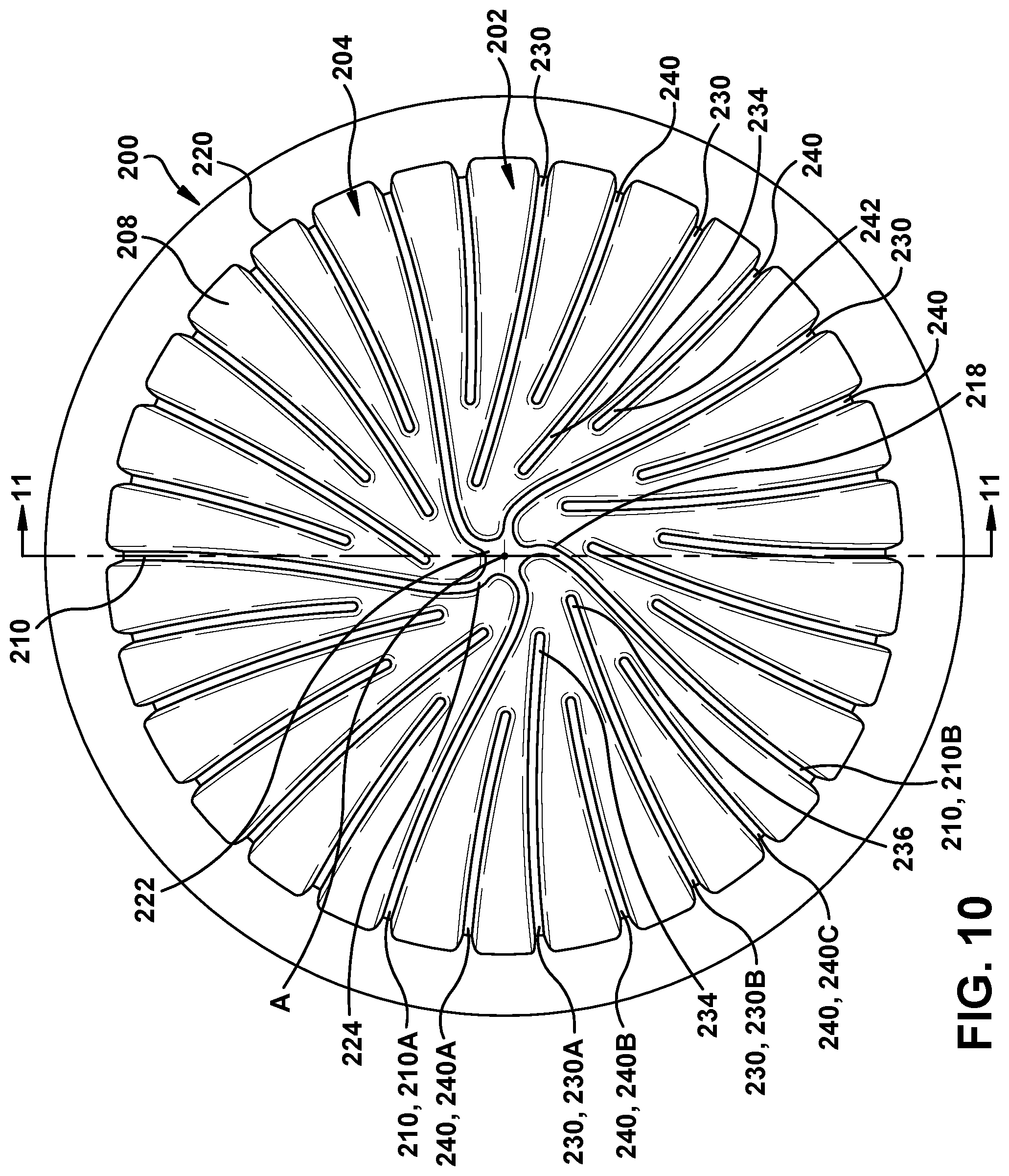 Patent US12313078 Figure 10 – Extraction impeller for axial compressor