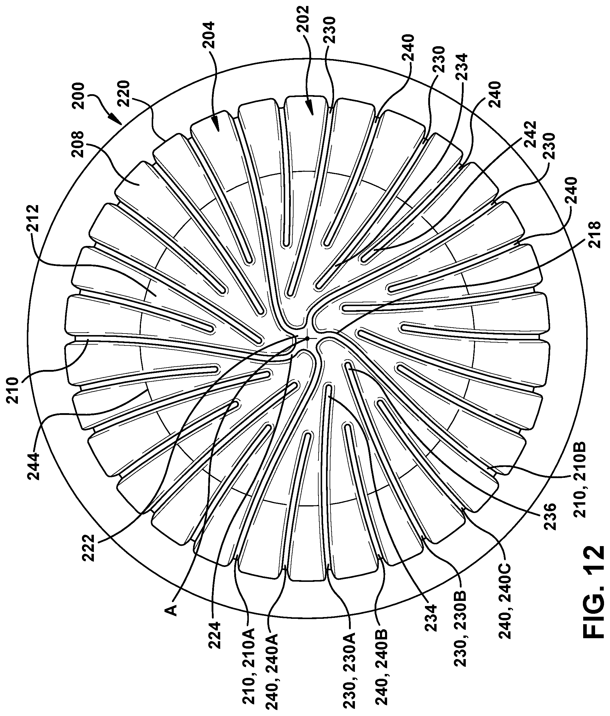 Patent US12313078 Figure 12 – Extraction impeller for axial compressor