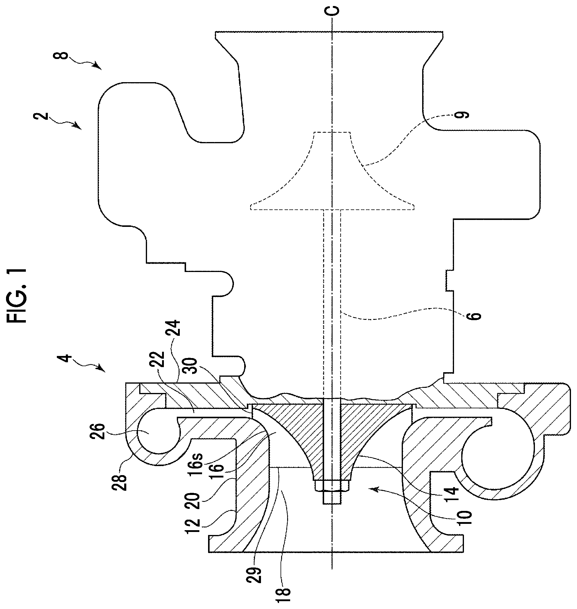 Patent US12313079 Figure 1 – Impeller of centrifugal compressor and centrifugal compressor