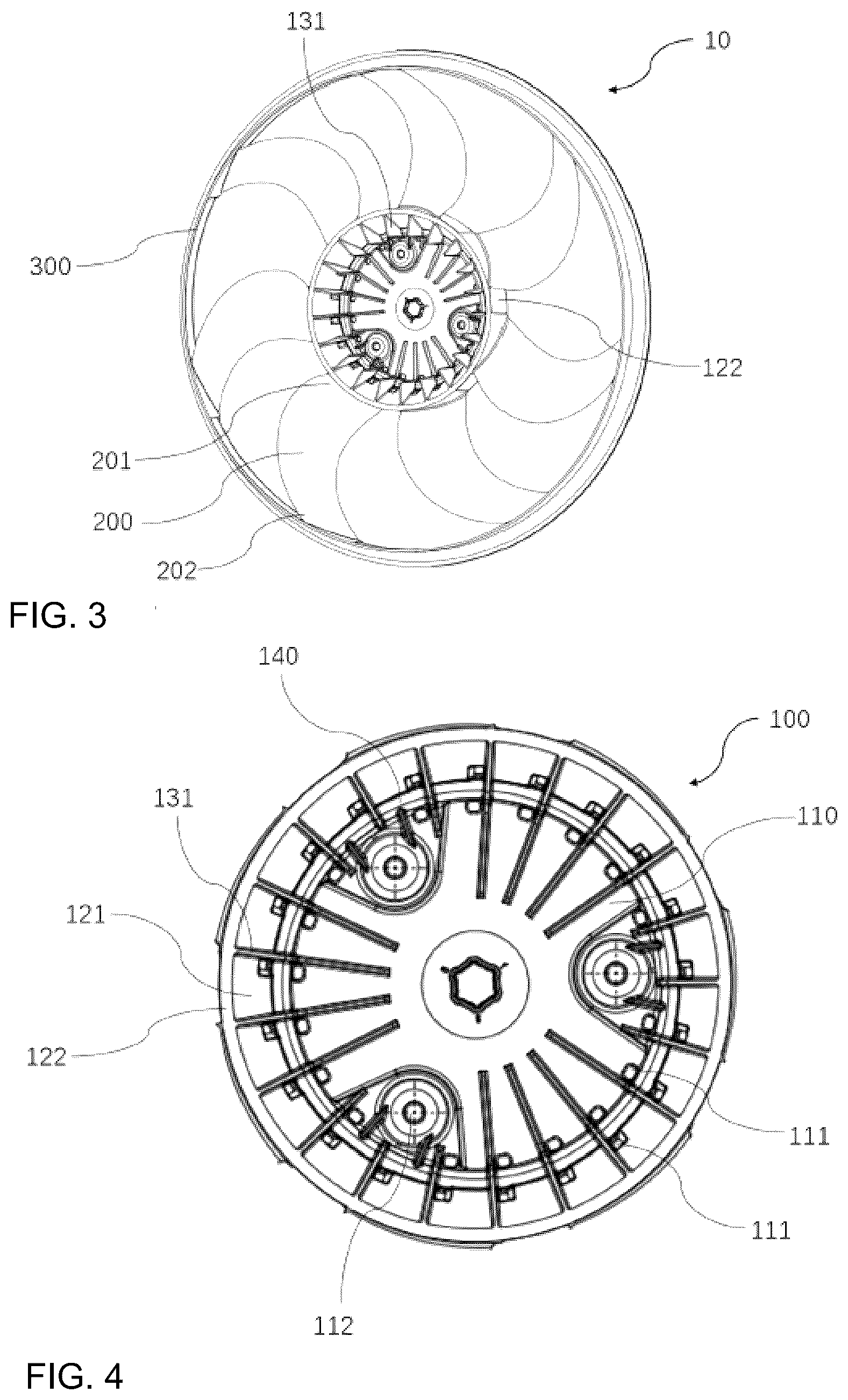 Patent US12313080 Figure 2 – Impeller and fan assembly